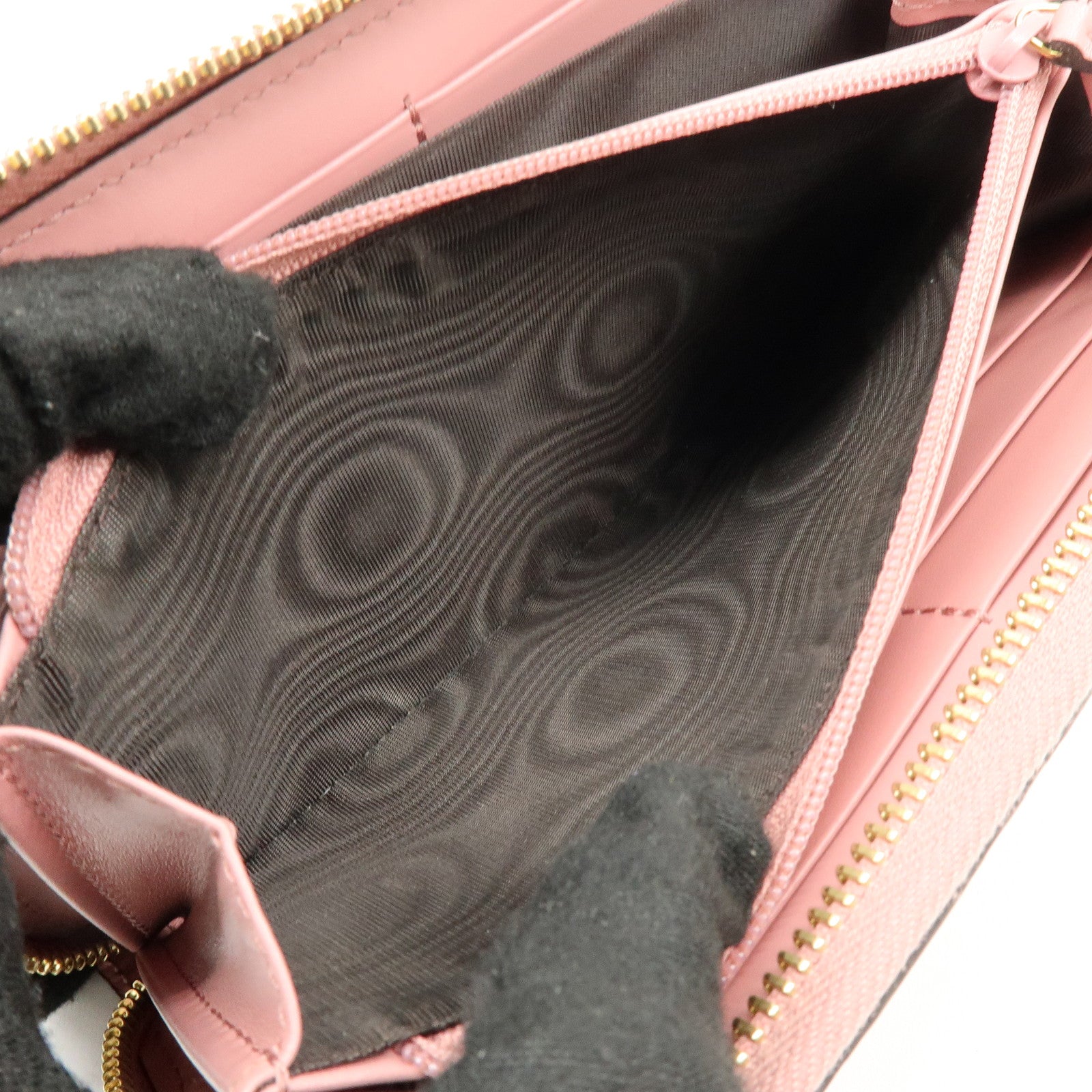 GUCCI Guccissima Leather Icon Zip Around Long Wallet Pink 410102