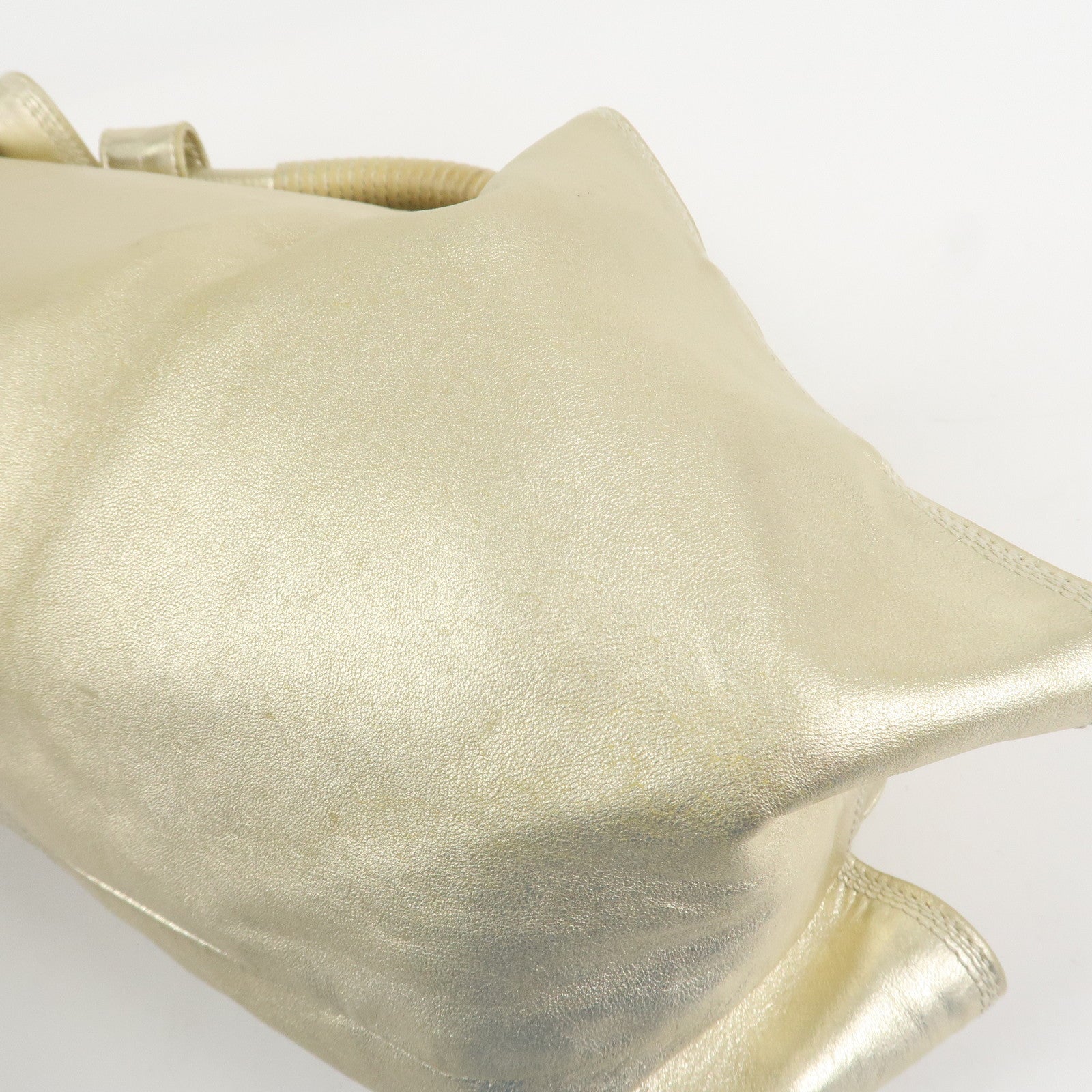 LOEWE Anagram Leather Nappa Aire Hand Bag Tote Bag Gold