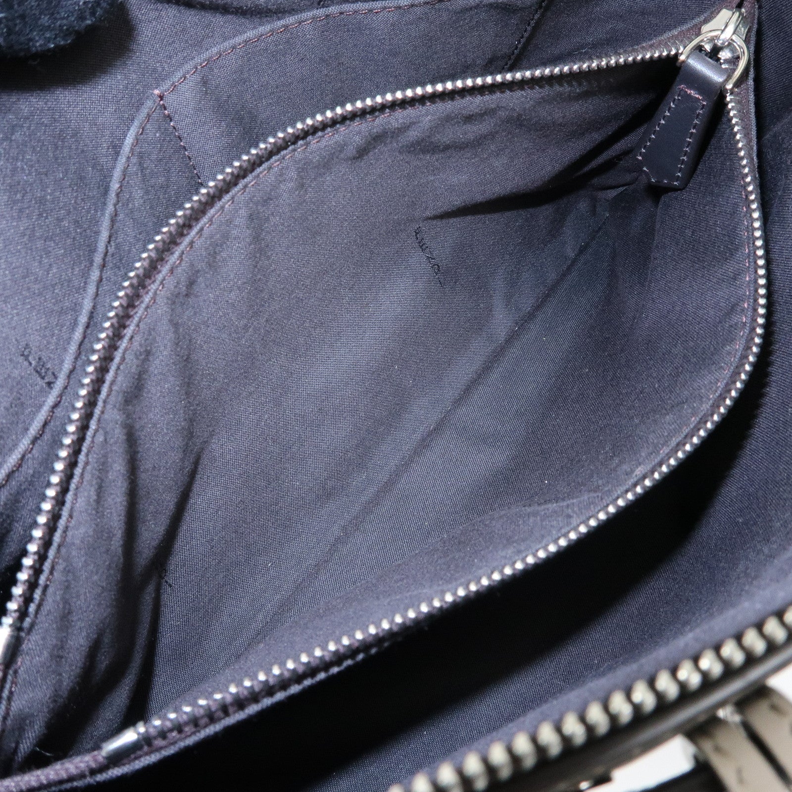 FENDI By The Way Medium Leather 2Way Bag Hand Bag Gray 8BL146