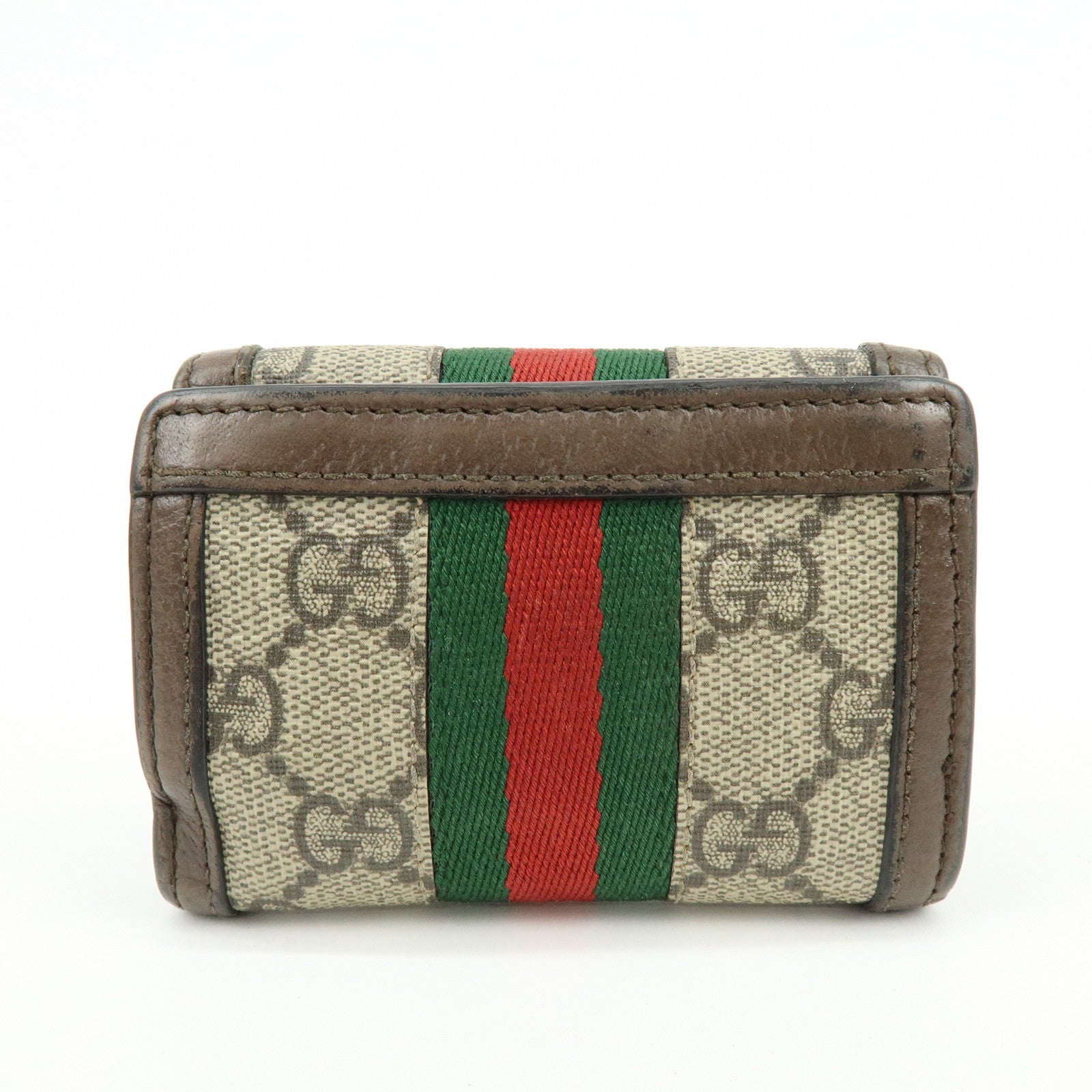 GUCCI Ophidia GG Supreme Leather Tri-Fold Compact Wallet 644334