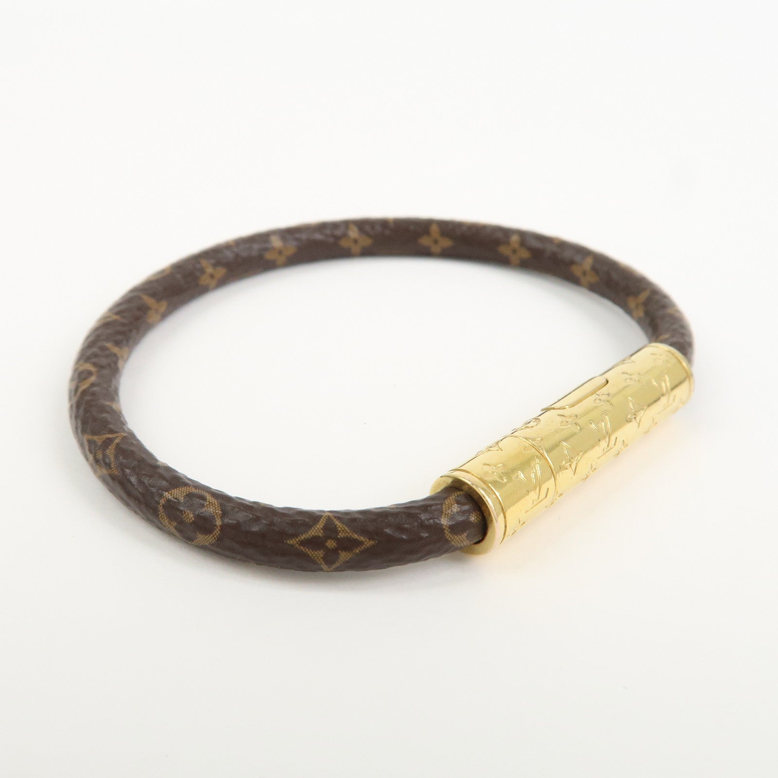 Louis Vuitton Monogram LV Confidential Bracelet Brown Gold M6334