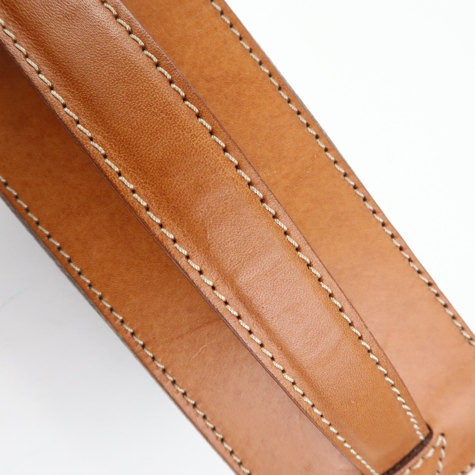 CELINE Macadam PVC Leather Hand Bag Vanity Bag Pouch Brown