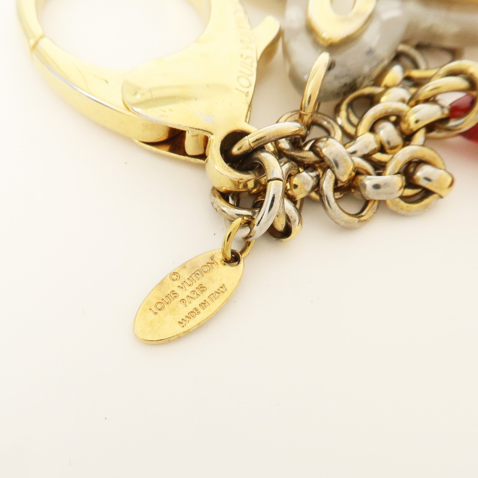 Louis Vuitton Bijoux Sac Insolence Bag Charm Gold Red M67947