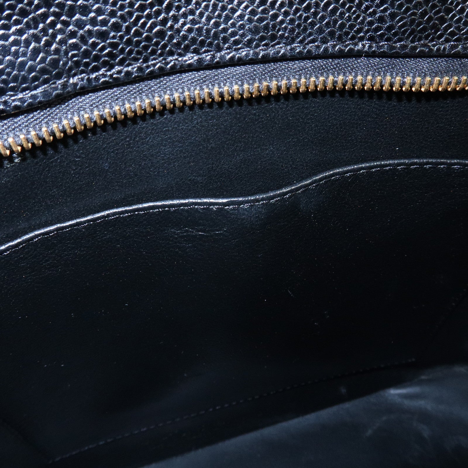 CHANEL Matelasse COCO Mark Caviarskin Medallion Tote Bag A01804