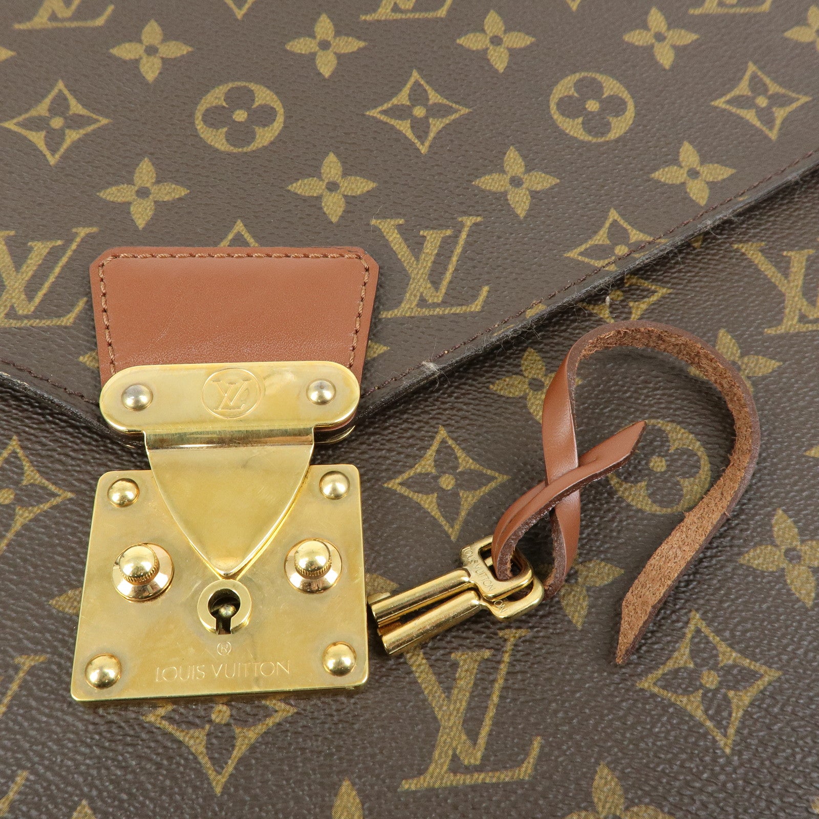 Louis Vuitton Monogram Porte‑Documents Bandouliere Brown M53338