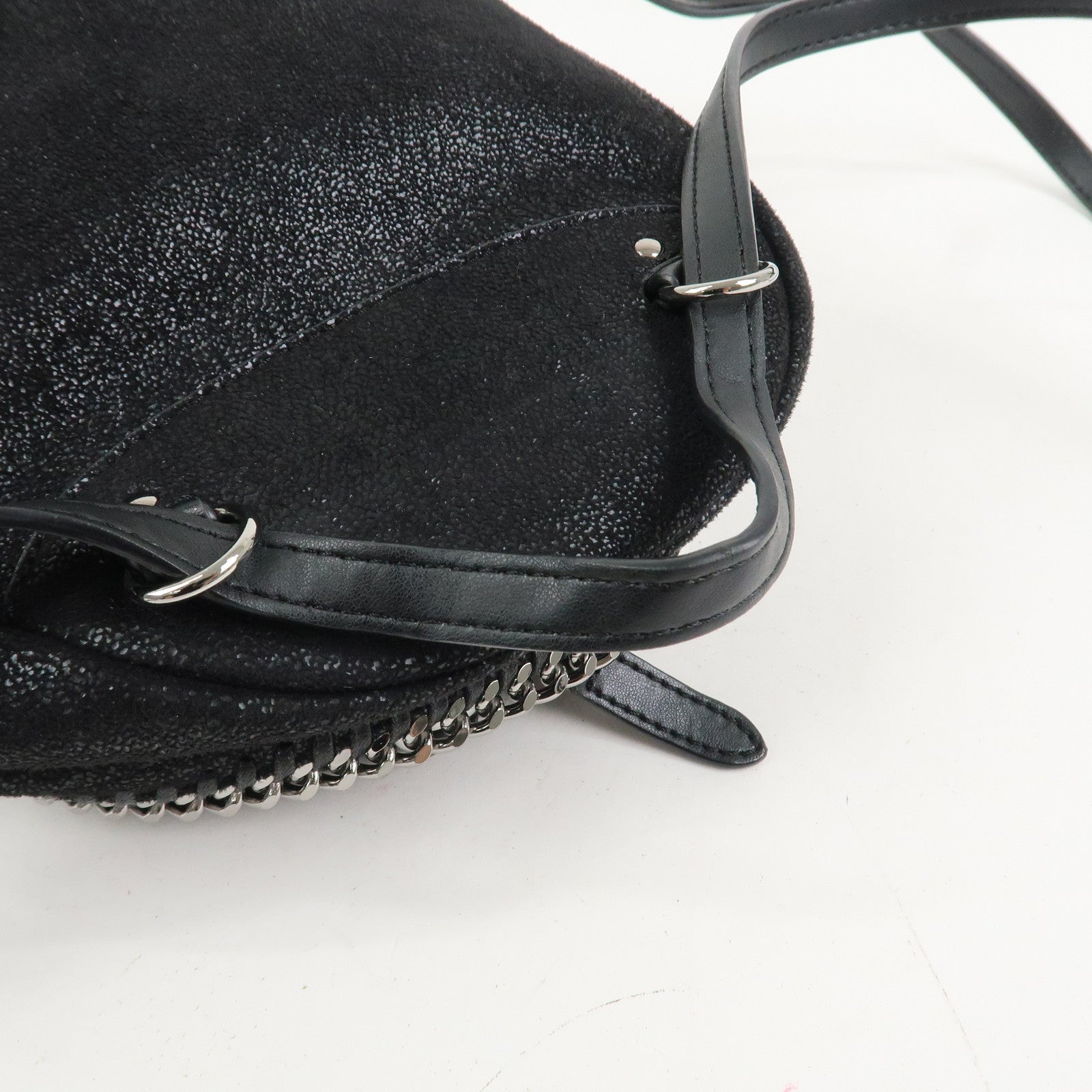 STELLA MCCARTNEY Falabella Polyester Leather Backpack Black