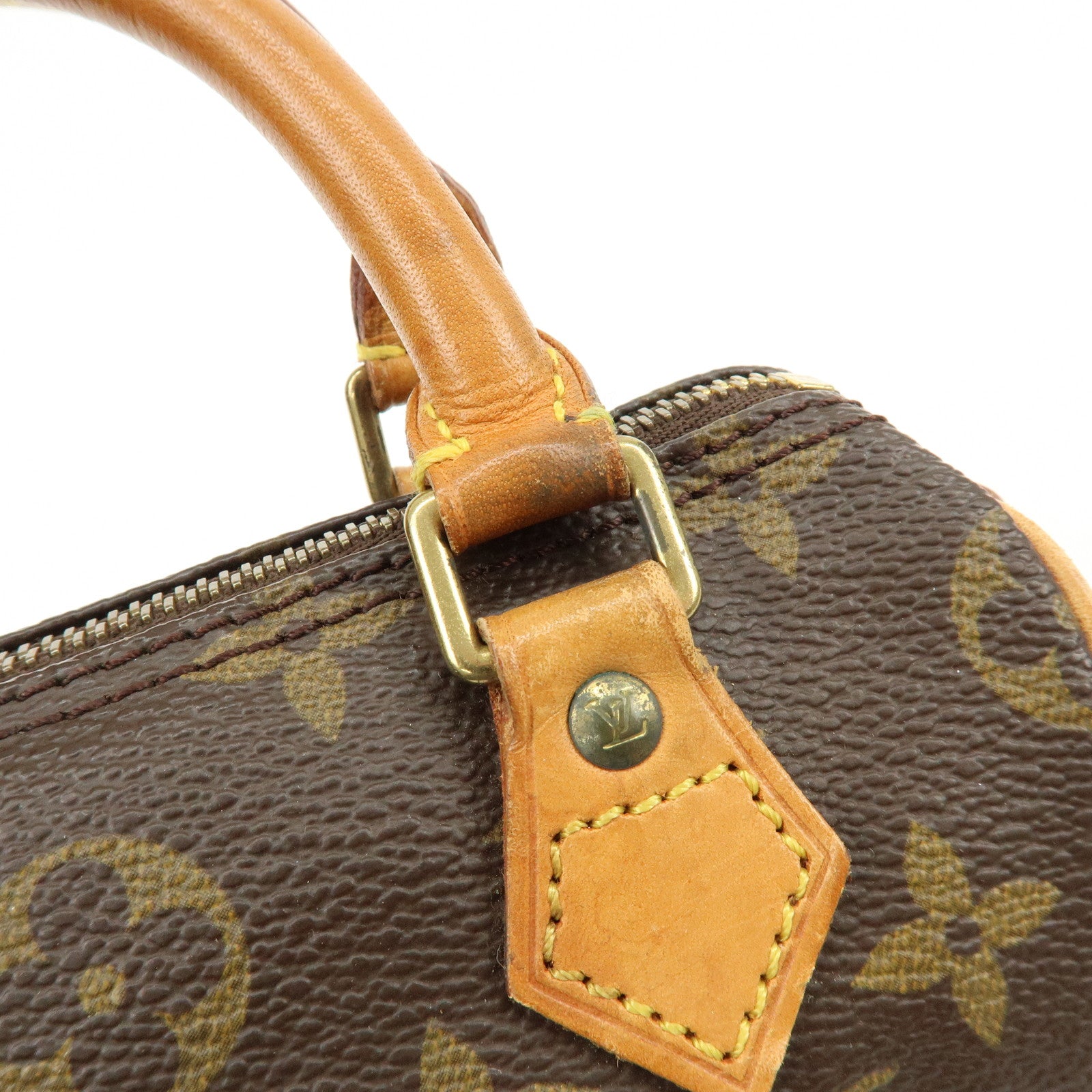Louis Vuitton Monogram Mini Speedy Hand Bag Brown M41534