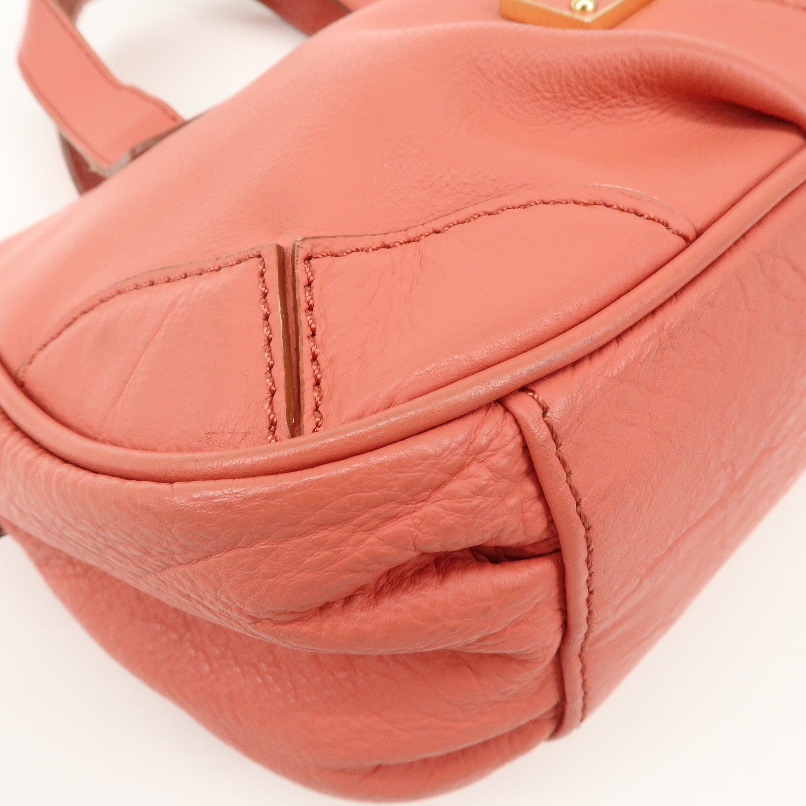 BURBERRY 2Way Bag Hand Bag Pink Gold Hardware