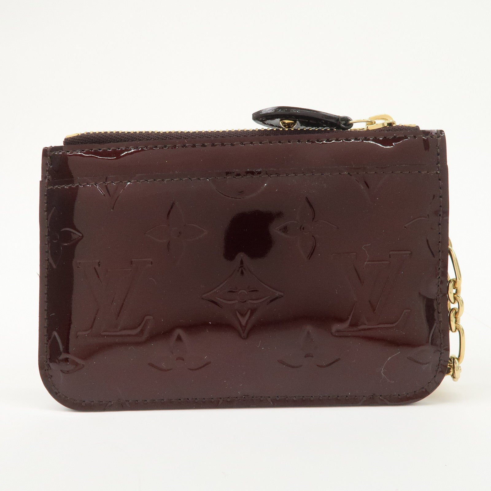 Louis Vuitton Vernis Pochette Cles NM Coin Case Amarante M93557