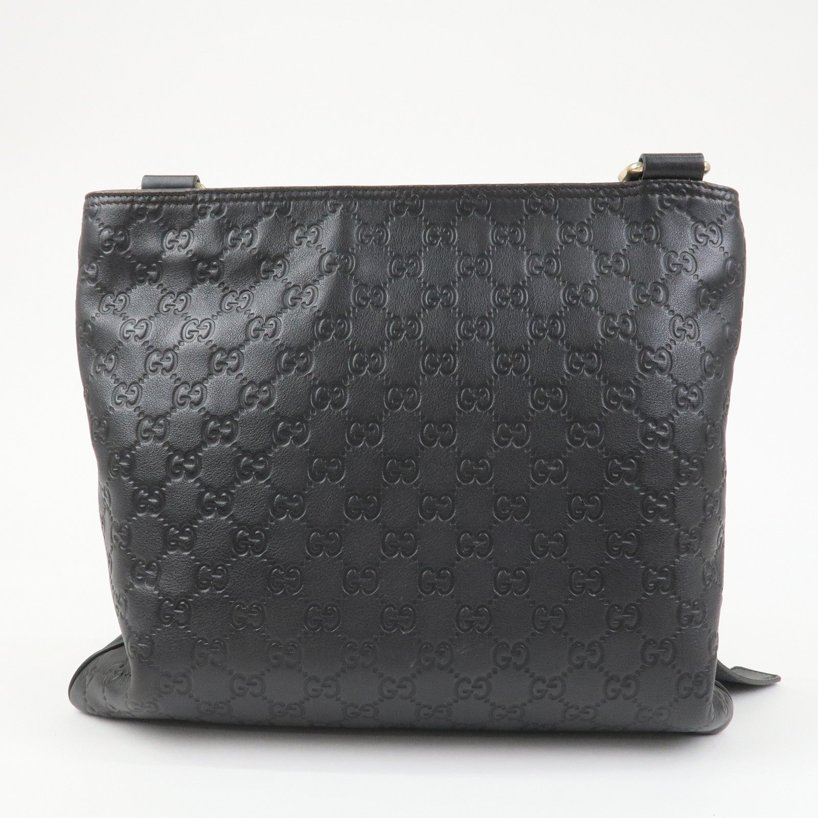 GUCCI Guccissima Leather Shoulder Bag Crossbody Bag Black 201446