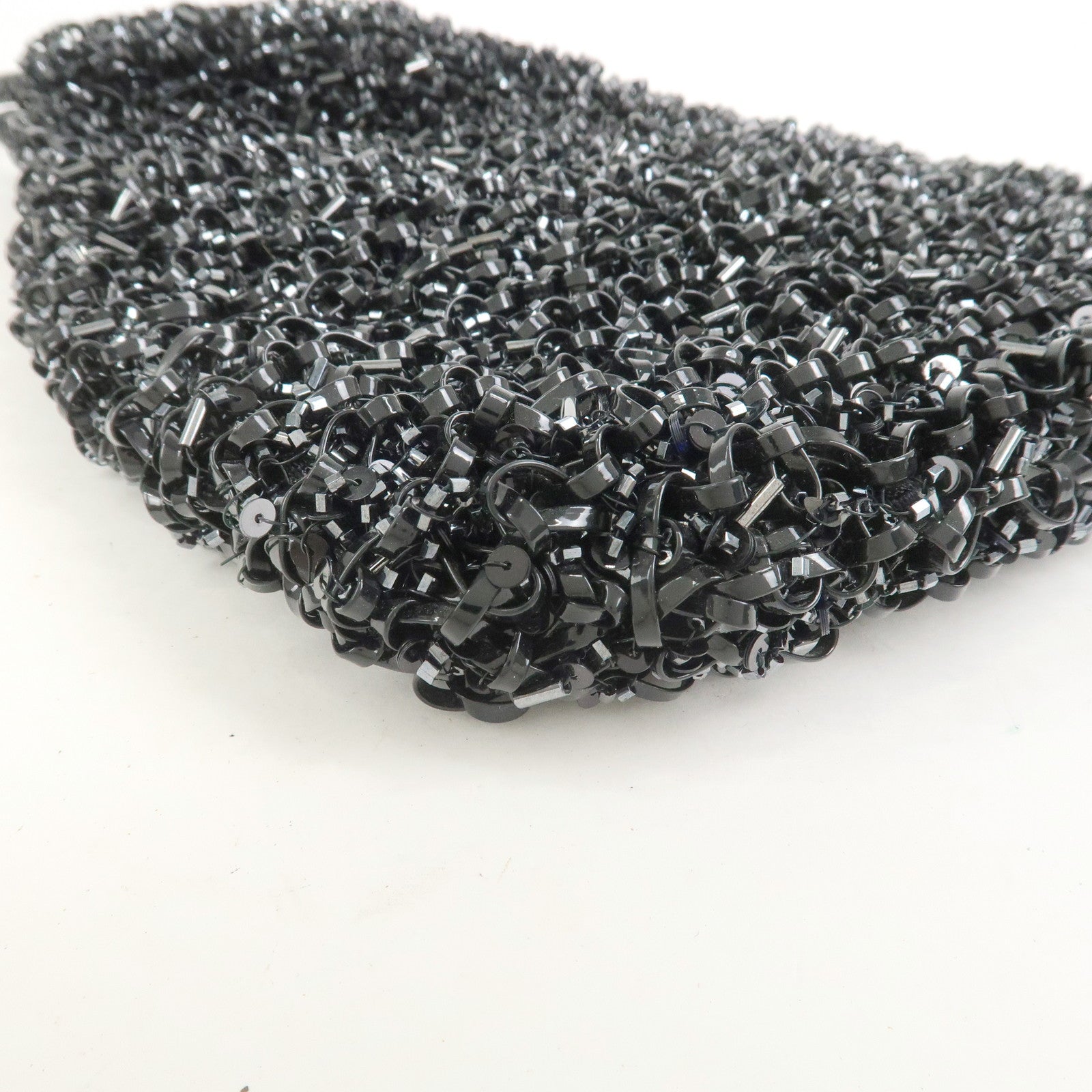 ANTEPRIMA Wire Bag PVC Beads Hand Bag Shoulder Bag Black