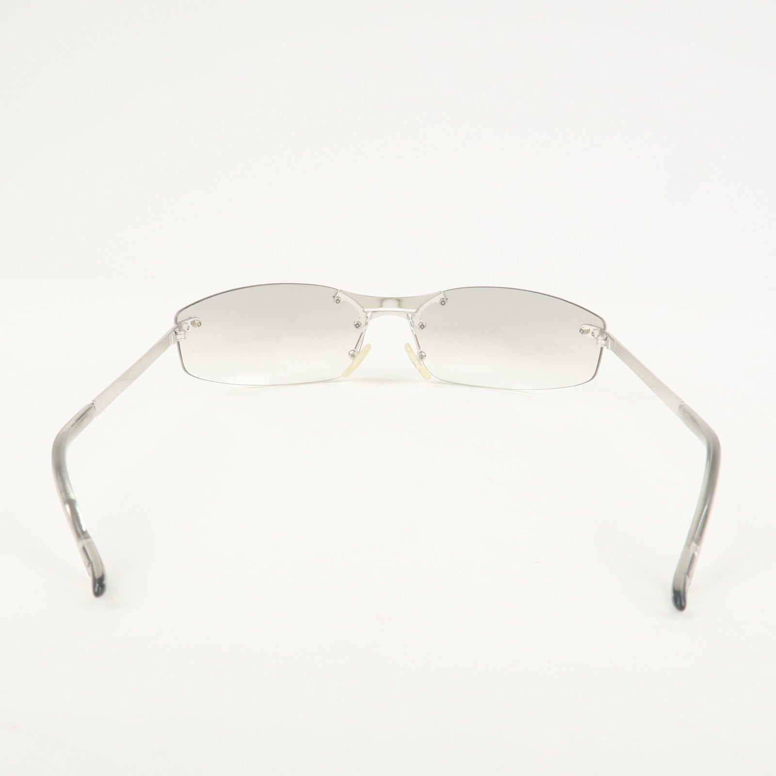Christian Dior Clear Metal Sunglasses Gray Gradation 65□15 YB7NN Used