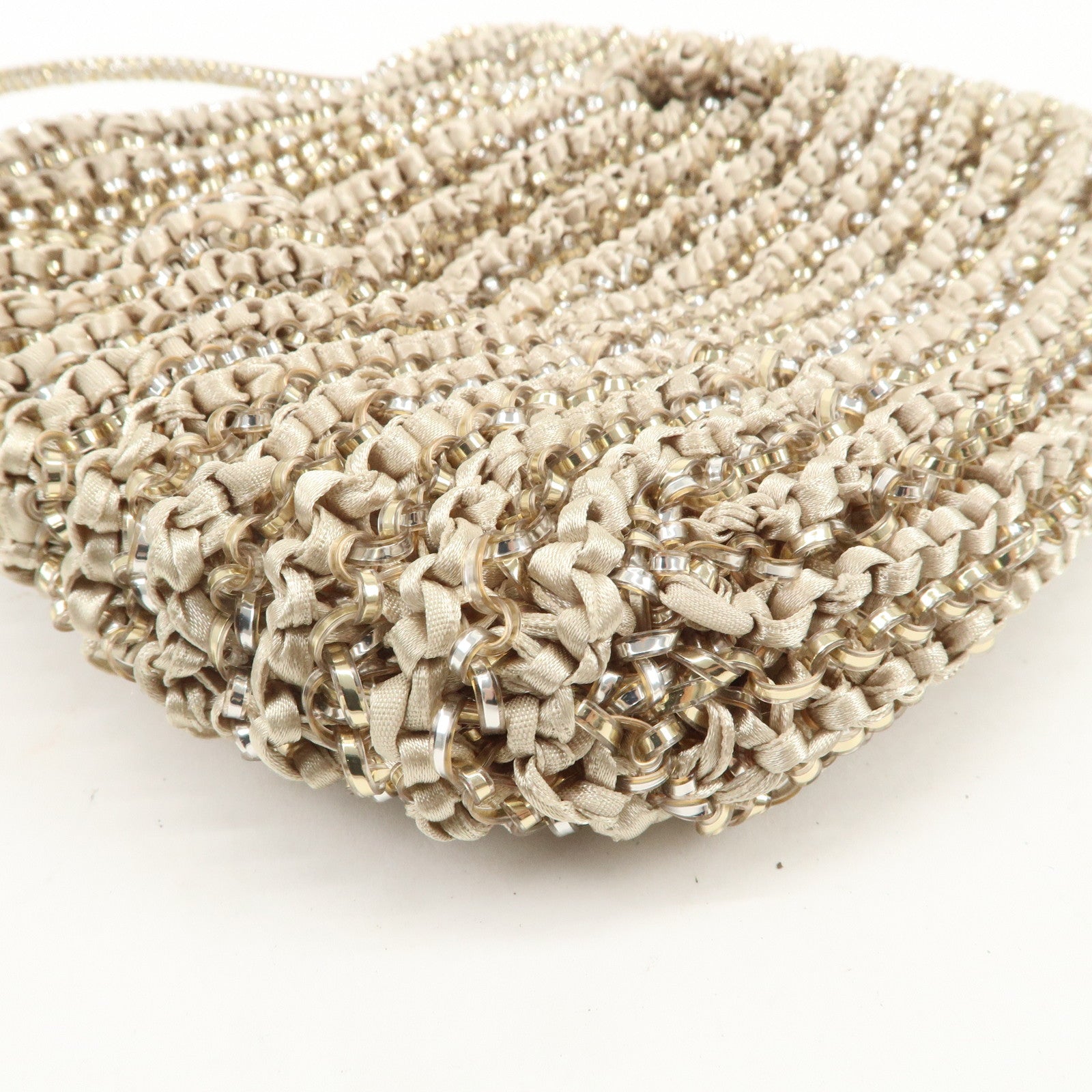 ANTEPRIMA Wire Bag PVC 2Way Bag Hand Bag Shoulder Bag Beige