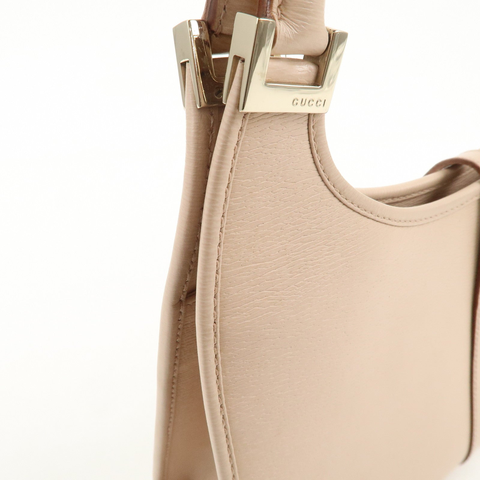 GUCCI Jackie Leather Shoulder Bag Hand Bag Pink 002 1068