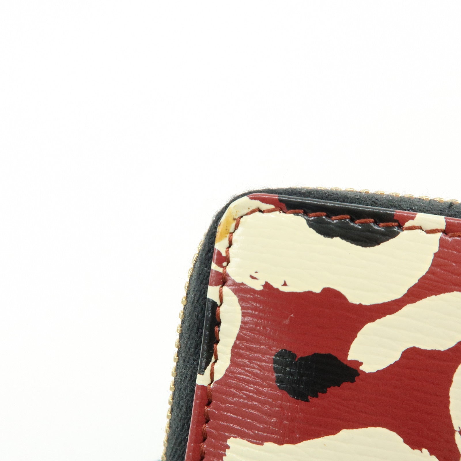 GUCCI Interlocking G Leather Round Zippy Long Wallet Red 309705