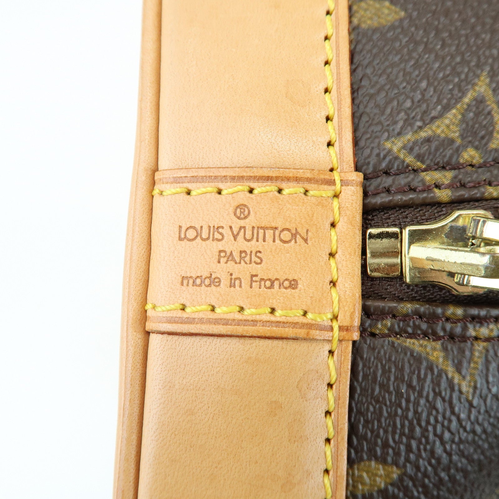 Louis Vuitton Monogram Alma Canvas Leather Hand Bag Brown M51130