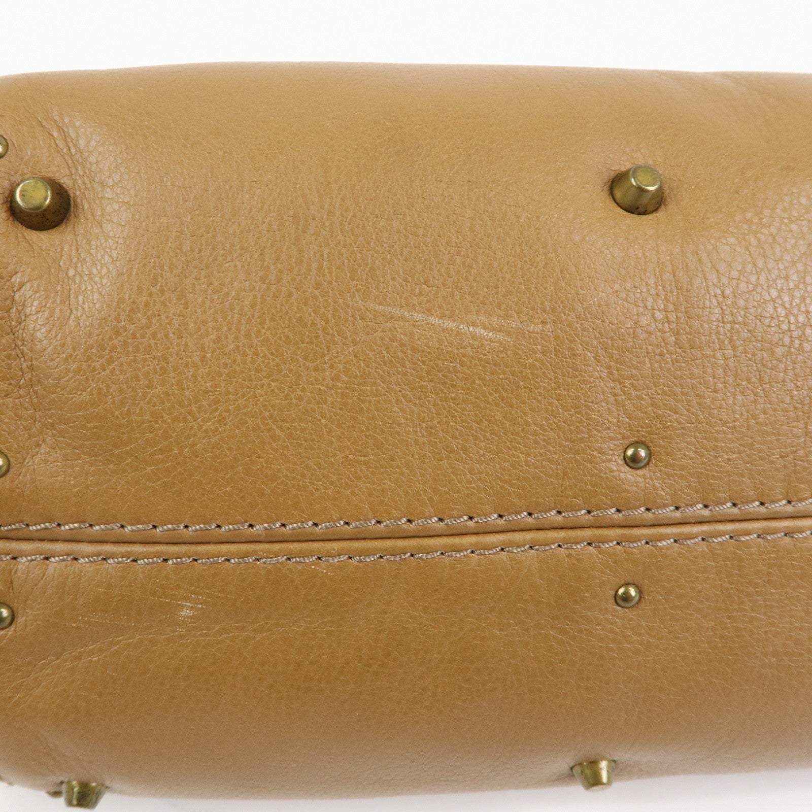 Chloe Paddington Leather Mini Hand Bag Boston Bag Brown