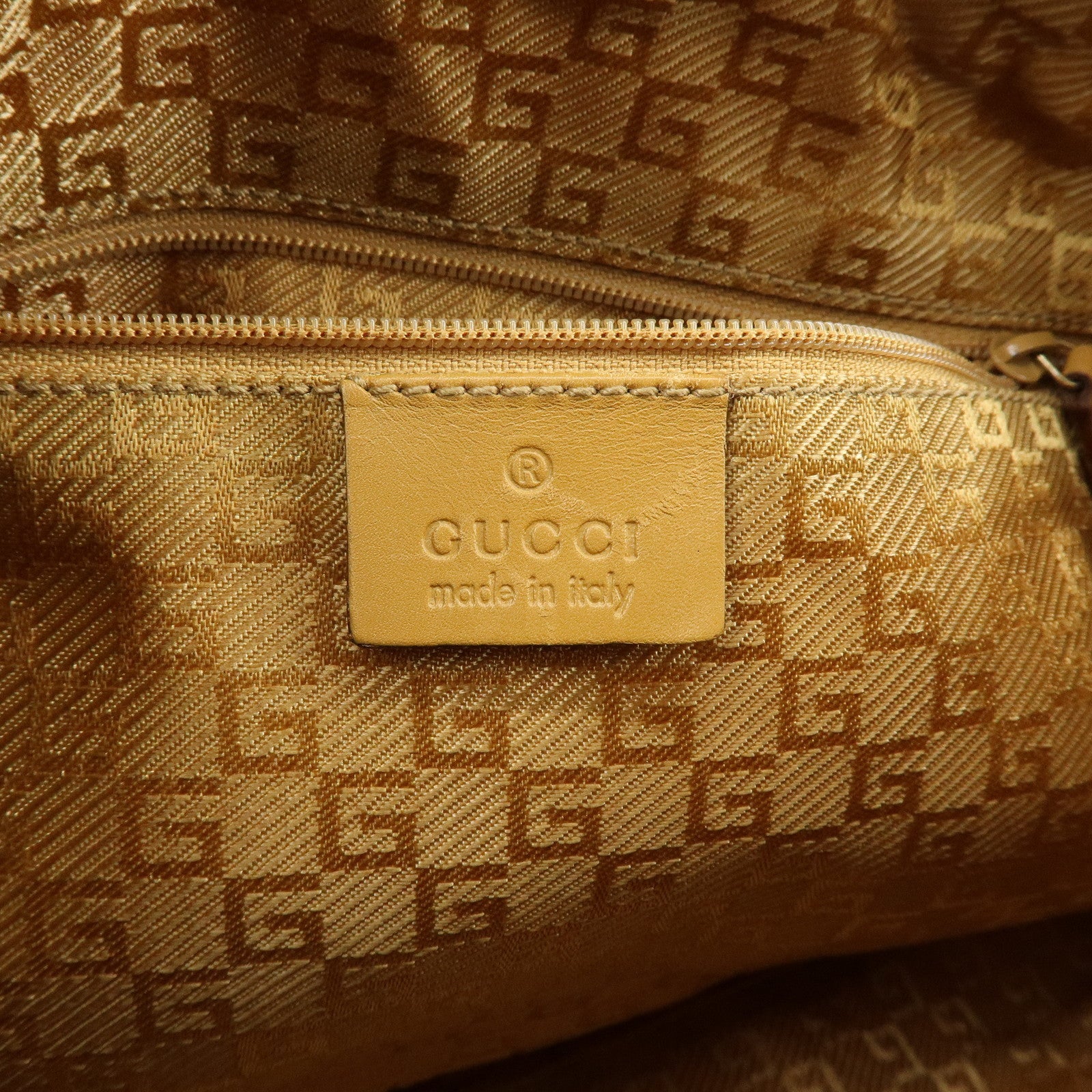 GUCCI Logo Suede Leather Hand Bag Orange Brown 000.0851