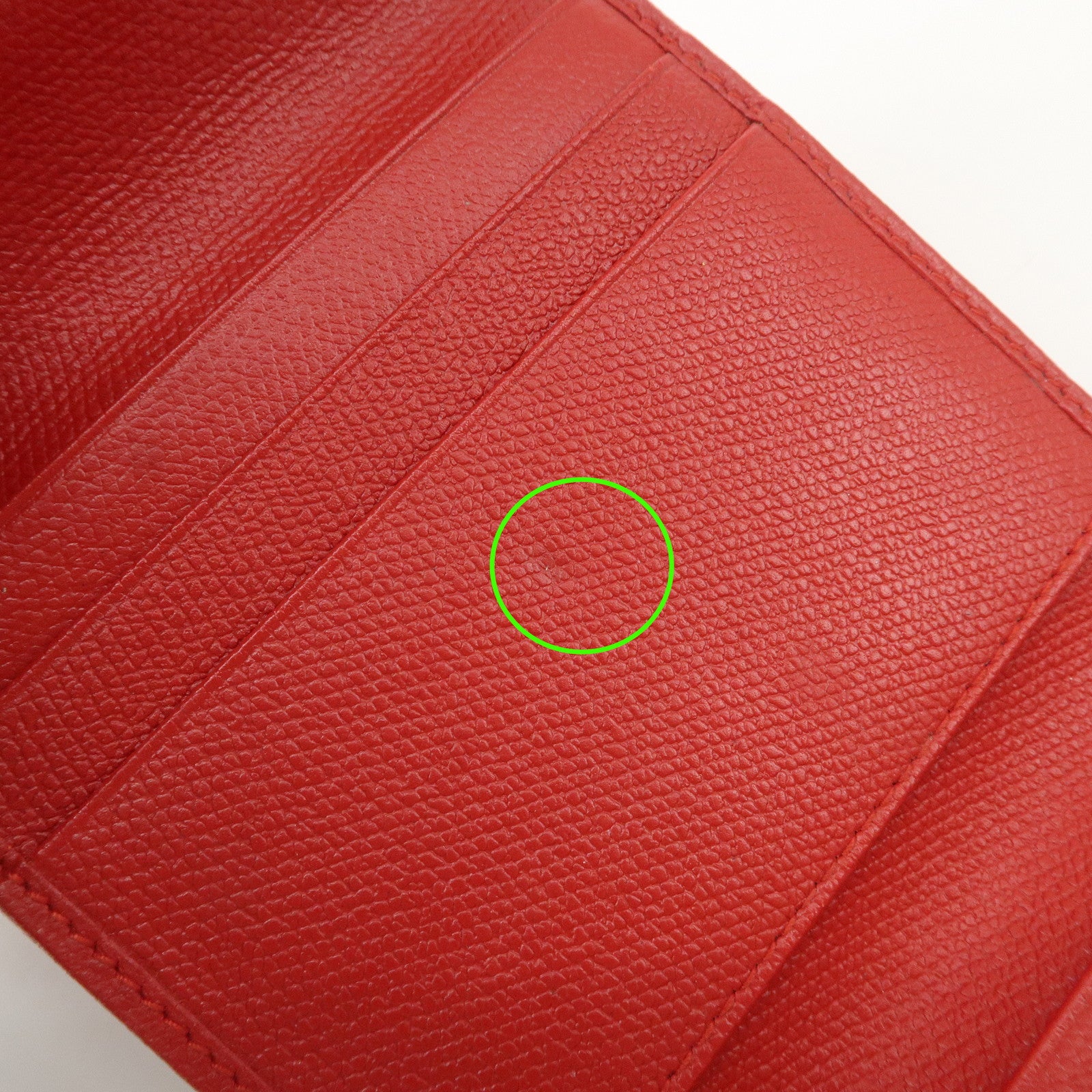 CHANEL COCO Button Leather Double Hook Compact Wallet Red A20902