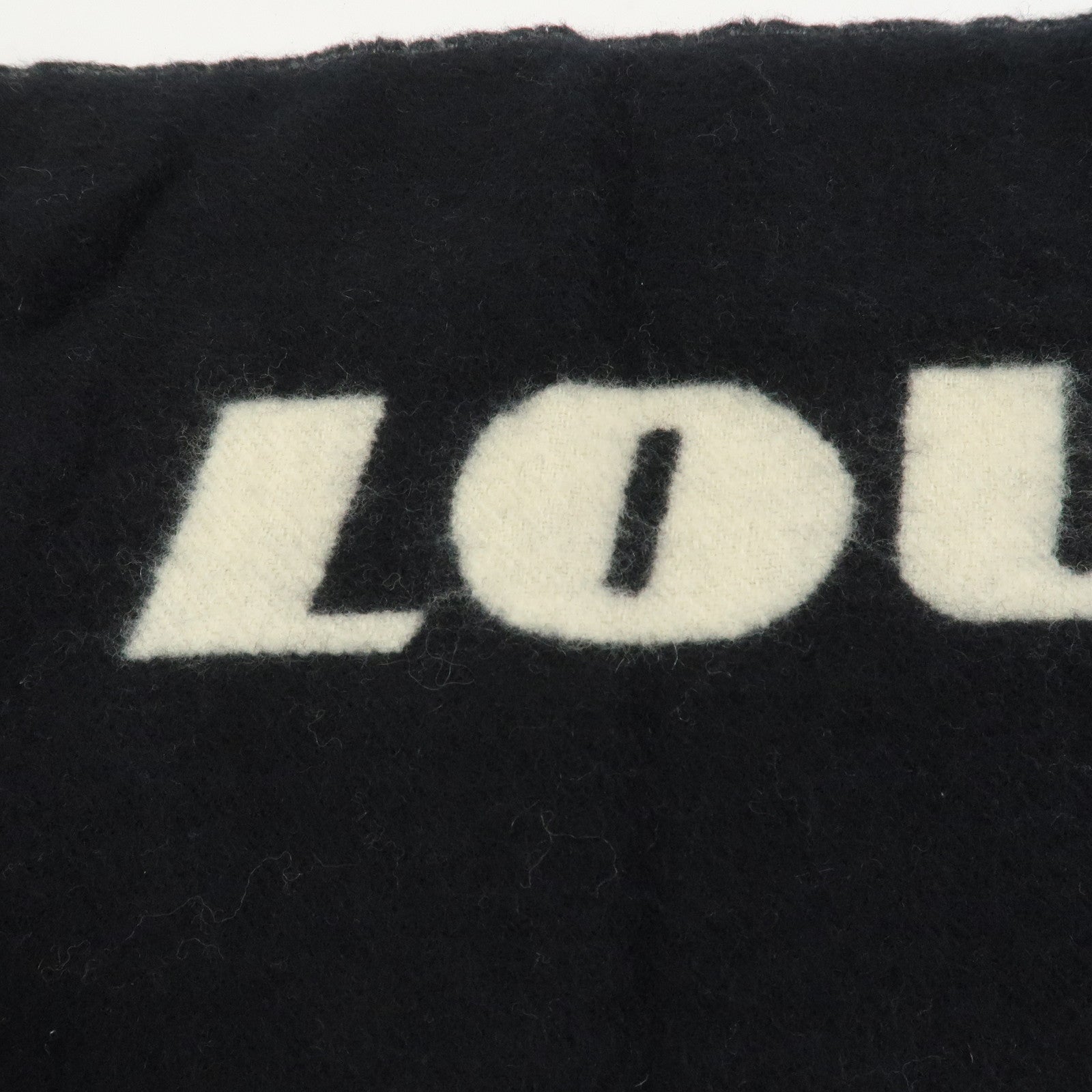 Louis Vuitton Echarpe LV Forward Cashmere Wool Scarf Black M73439