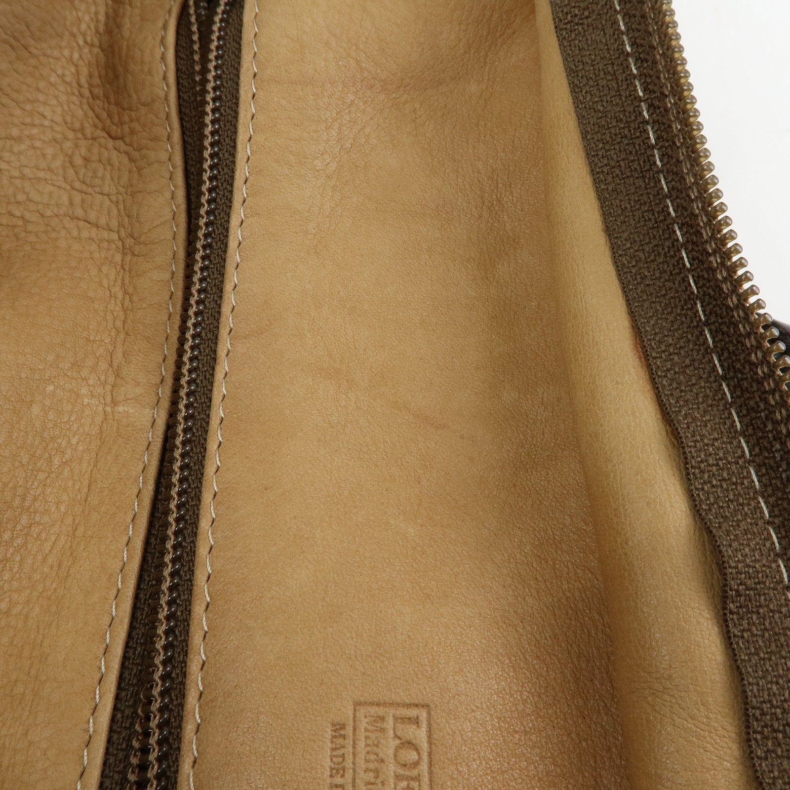 LOEWE Anagram Suede Leather Amazona 32 Hand Bag Boston Bag Brown