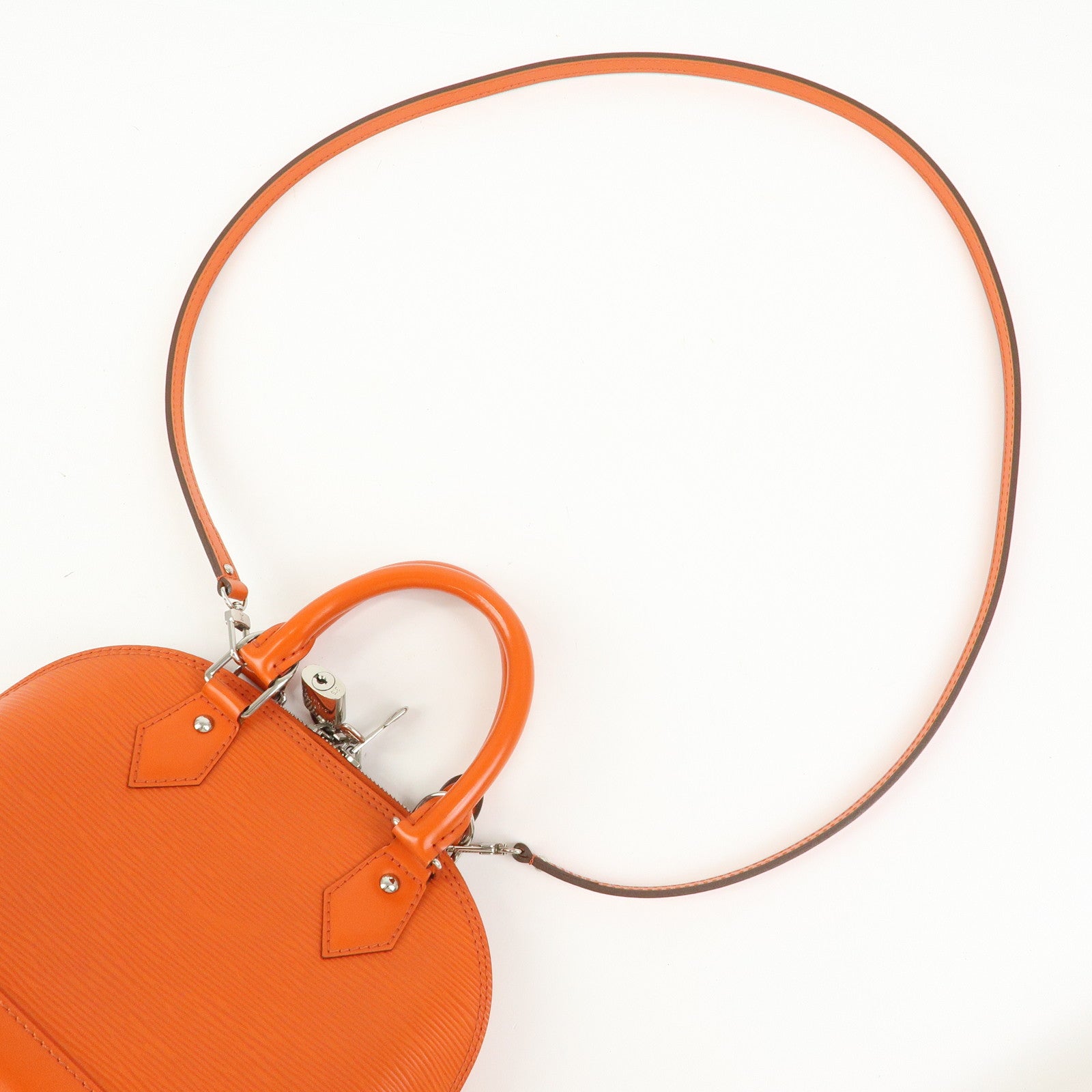 Louis Vuitton Epi Leather Alma BB 2Way Bag Hand Bag Orange M40854