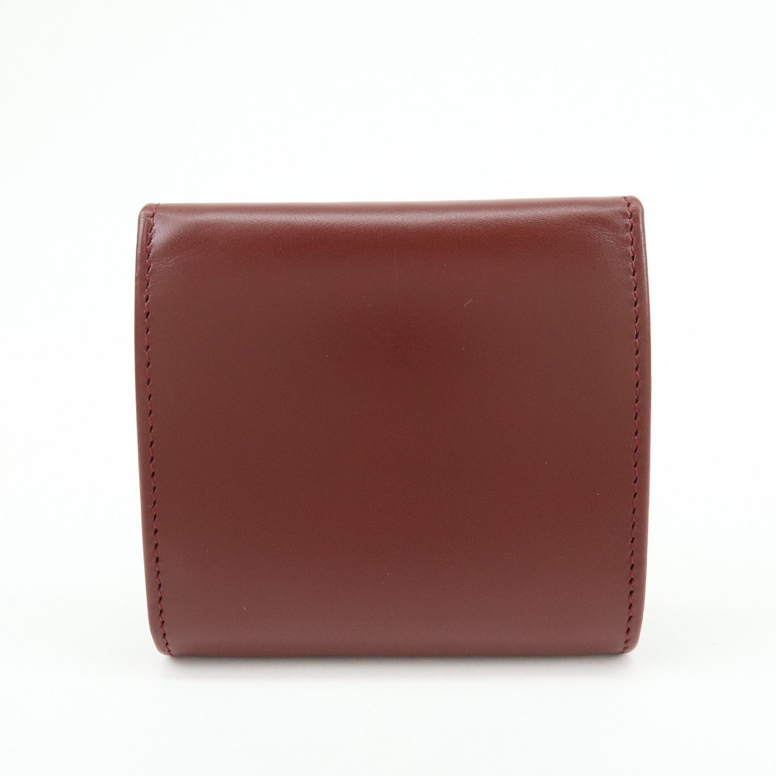 Cartier Must de Cartier Calf Skin Leather Coin Case Bordeaux