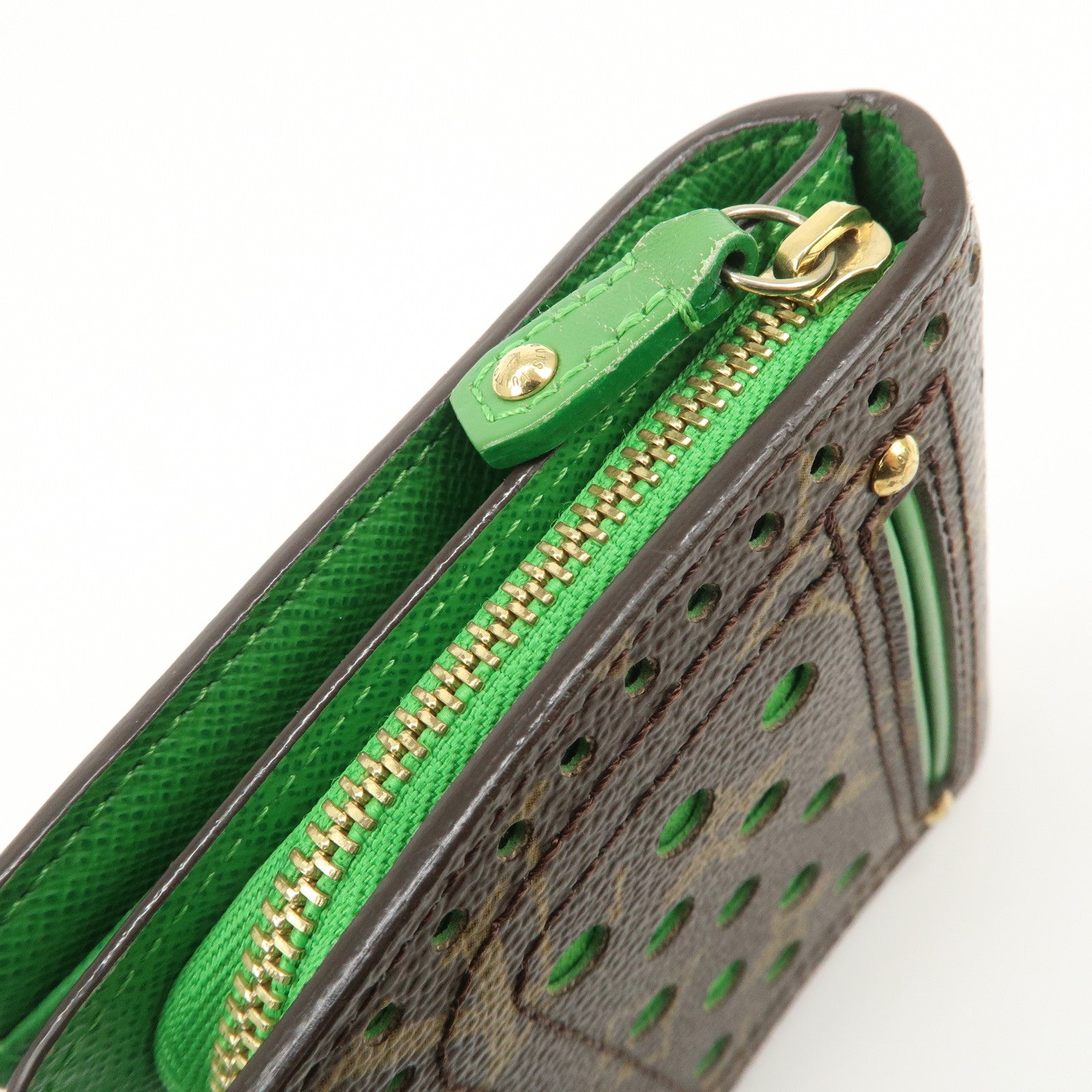 Louis Vuitton Monogram Perfor Compact Zip Bi-fold Wallet M95218