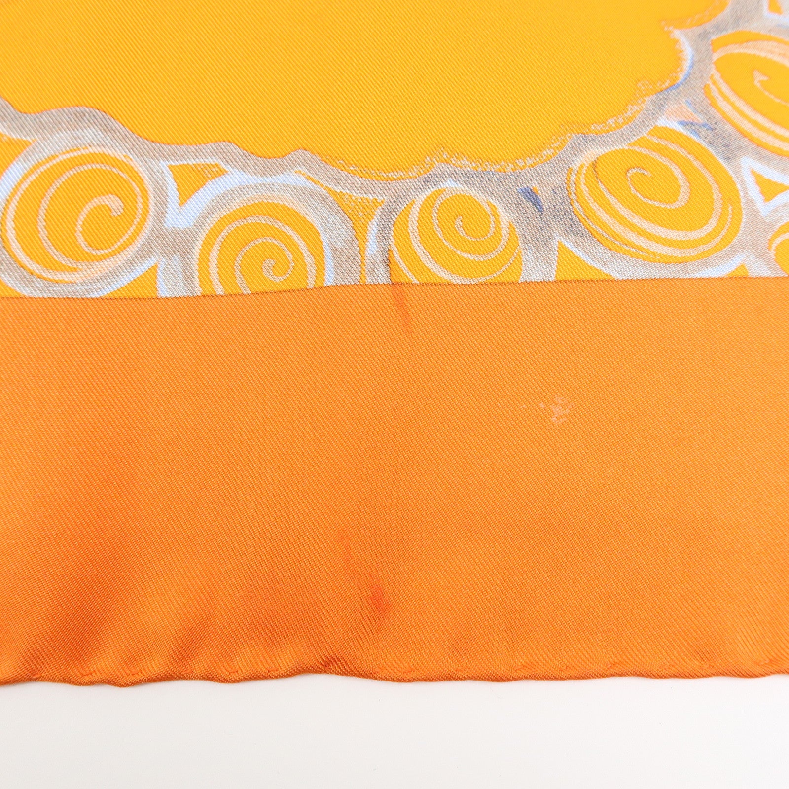 HERMES Carre 90 Silk 100% Scarf Ceramique ottomane Orange