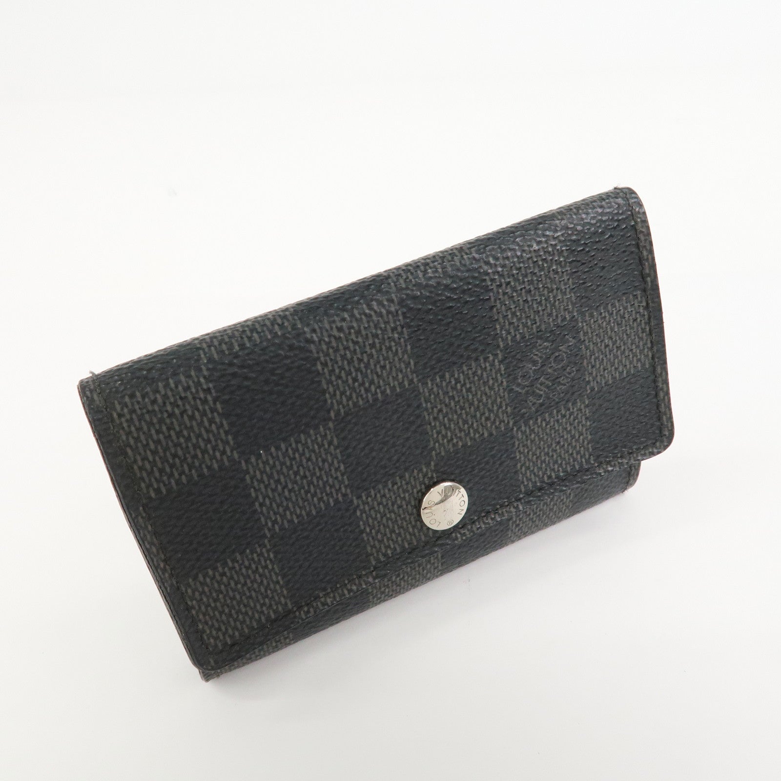 Louis Vuitton Damier Graphite Multicle 6 Key Case Gray Black N62662