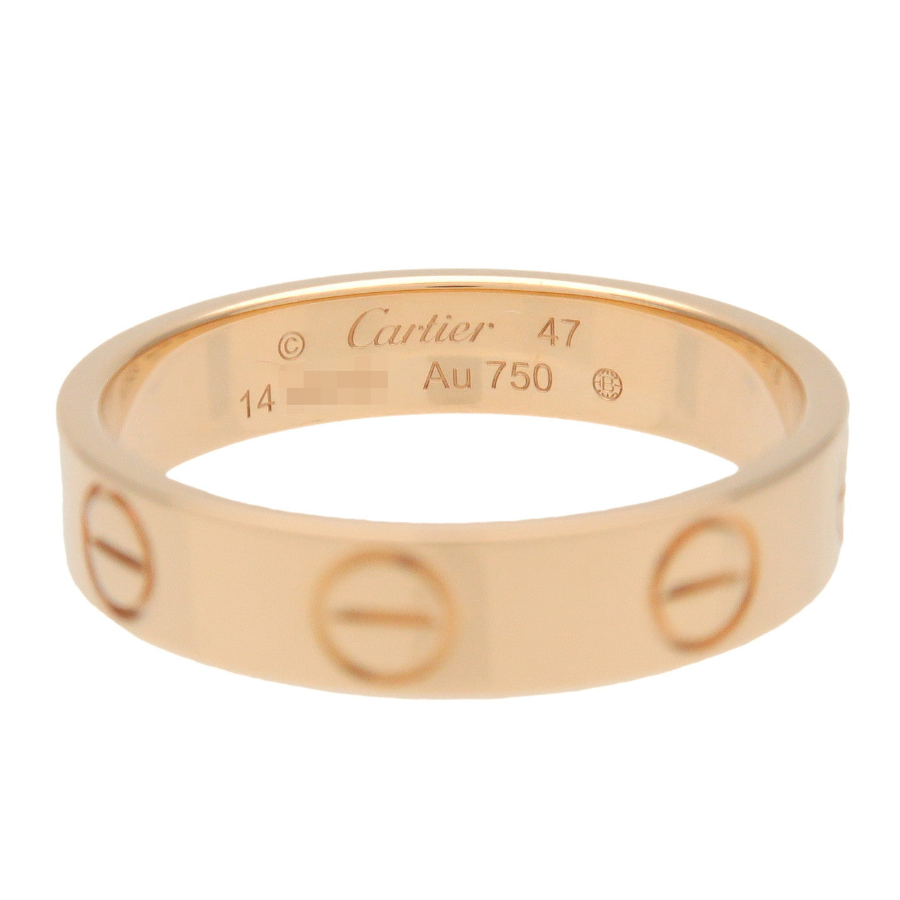 Cartier Mini Love Ring K18 750YG Yellow Gold #47 US4.5 B4085000
