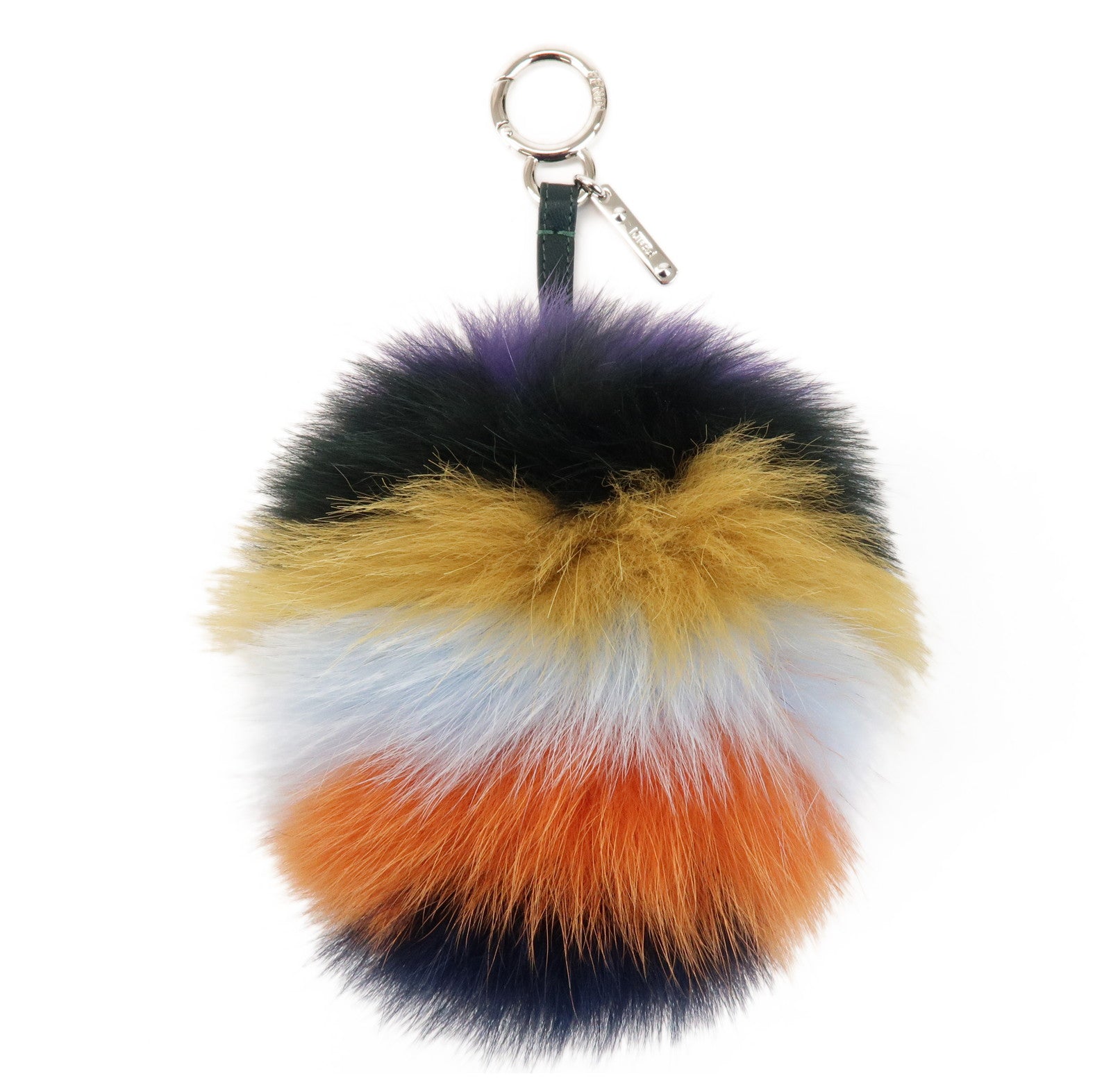 FENDI Pom Pom Fur Charm Key Chain Bag Charm Multicolor 7AR259