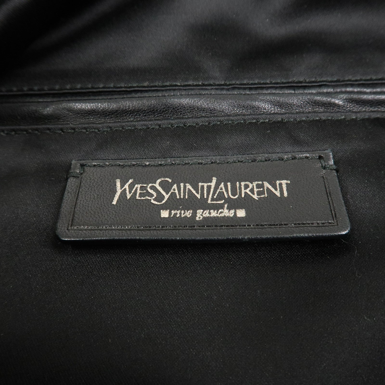 SAINT LAURENT PARIS Leather Shoulder Bag Hand Bag Black 228840