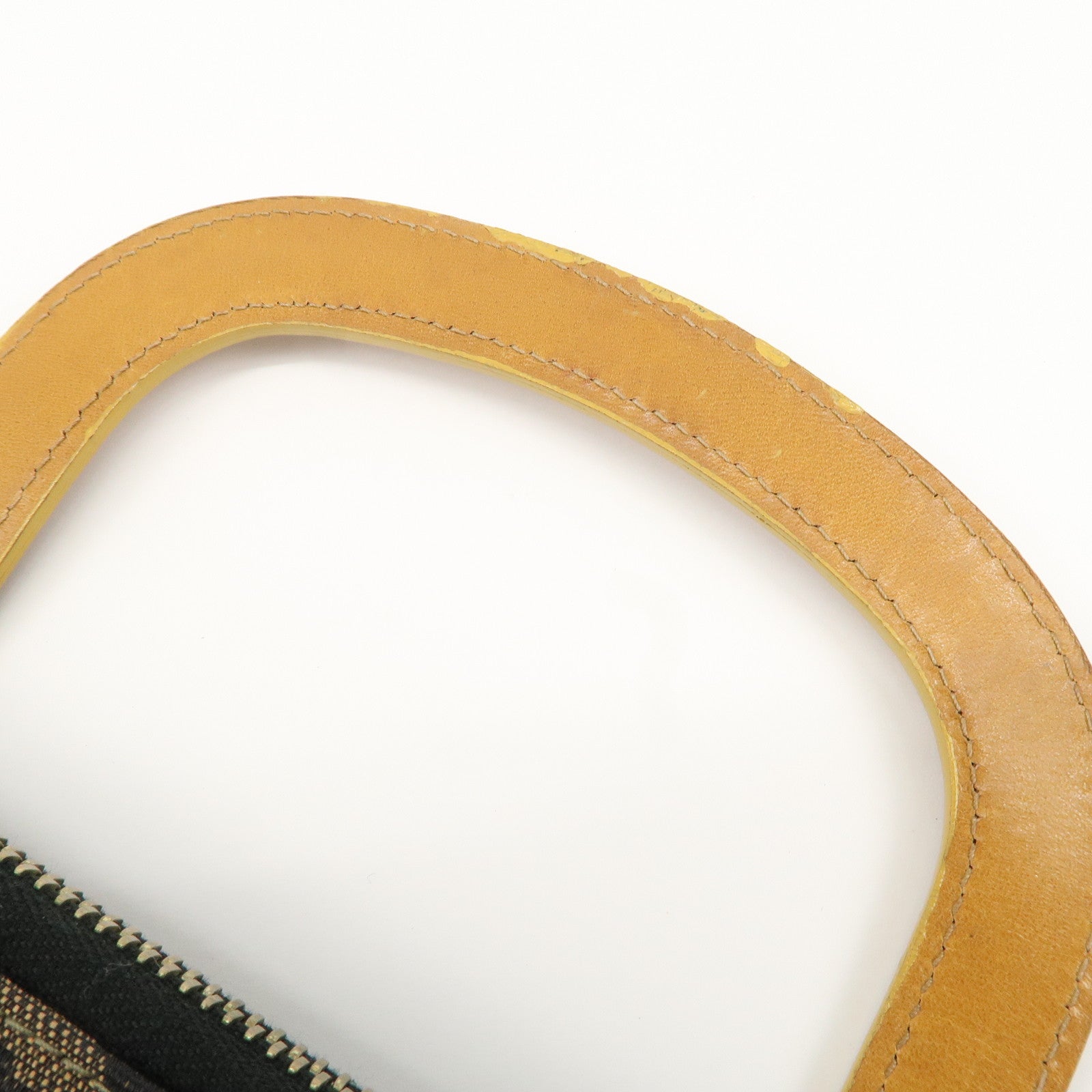 GUCCI  Leather × GG Canvas Black 07198 Used