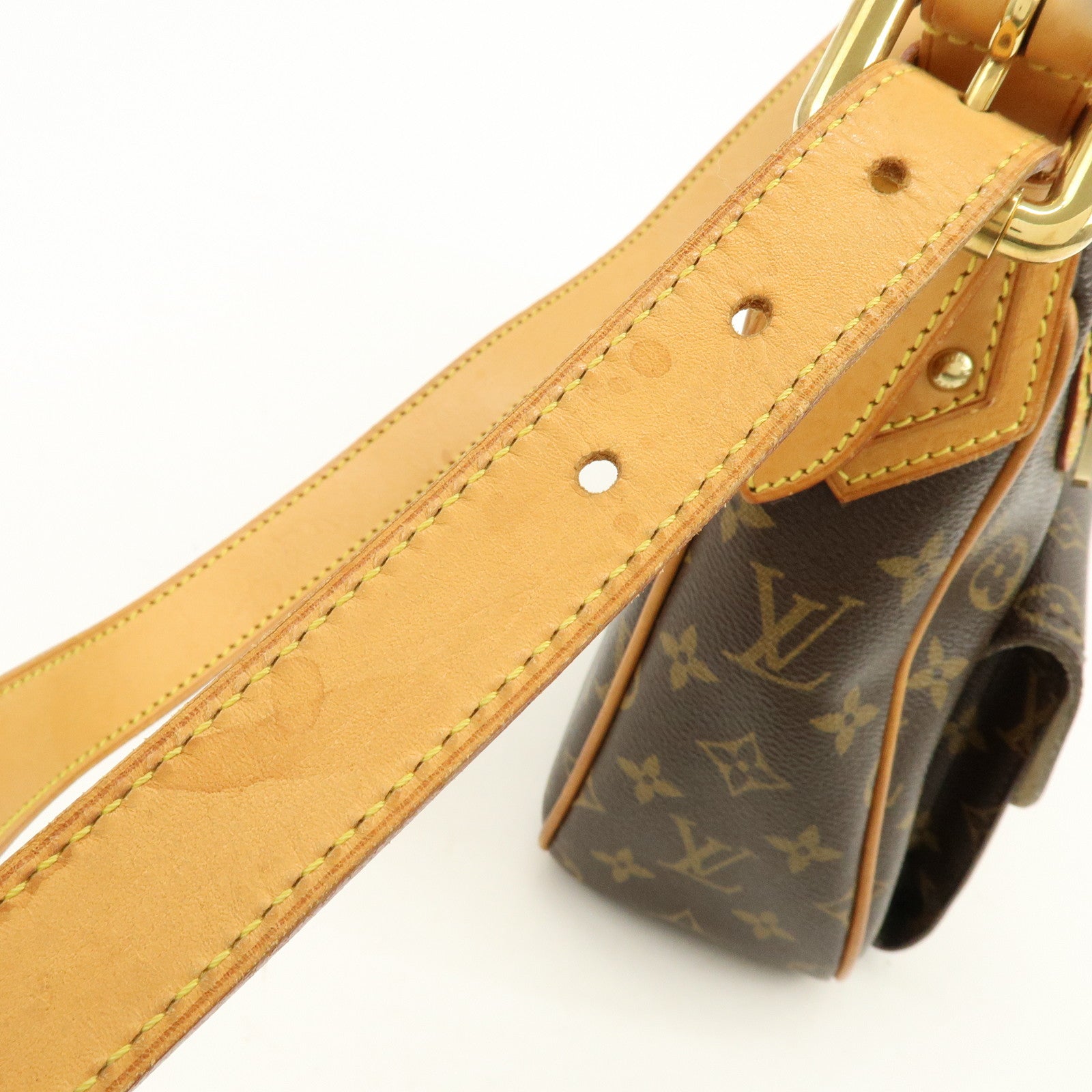 Louis Vuitton Monogram Hudson GM Shoulder Bag Brown M40045