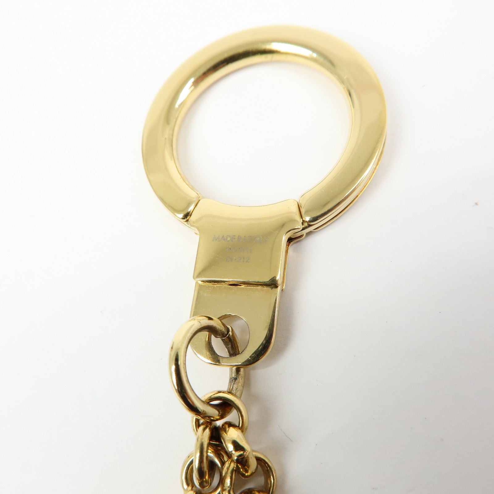 Louis Vuitton Fleur de Monogram Bag Charm Key Chain Gold M65111