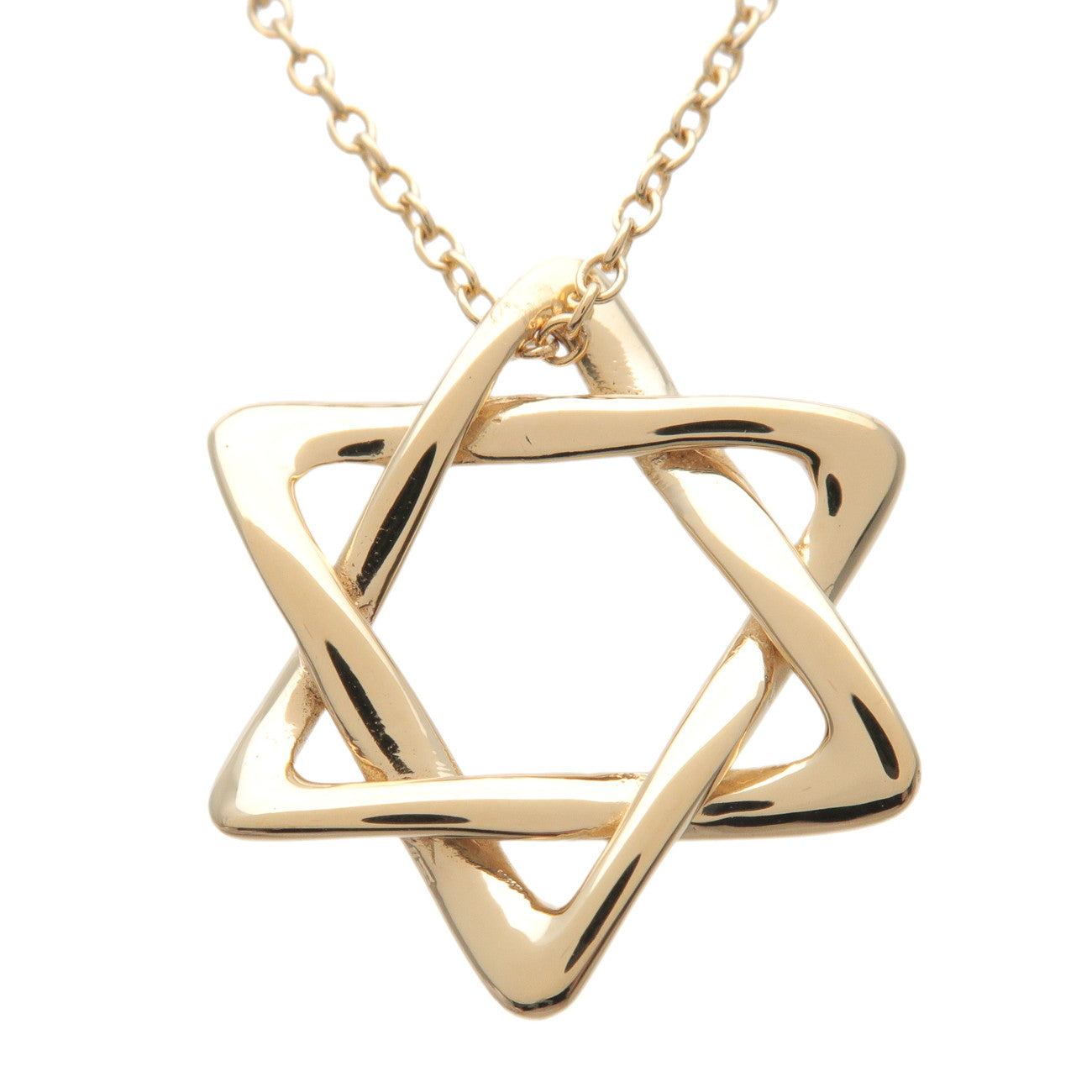 Tiffany & Co Star of Davi Pendant Necklace K18 750YG Yellow Gold