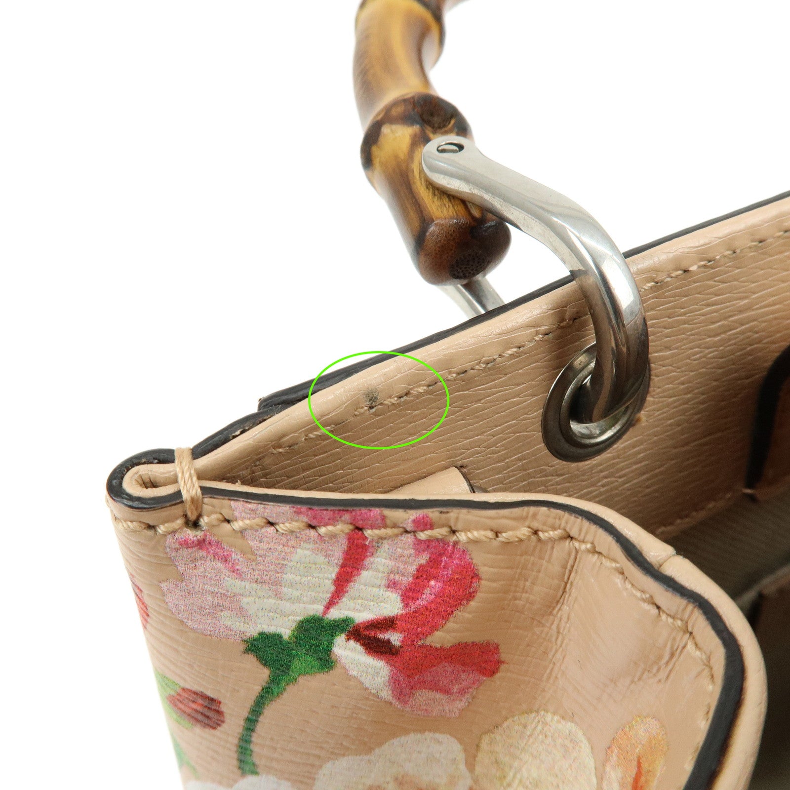 GUCCI Bamboo Blooms Mini Shopper 2Way Hand Shoulder Bag Pink 368823