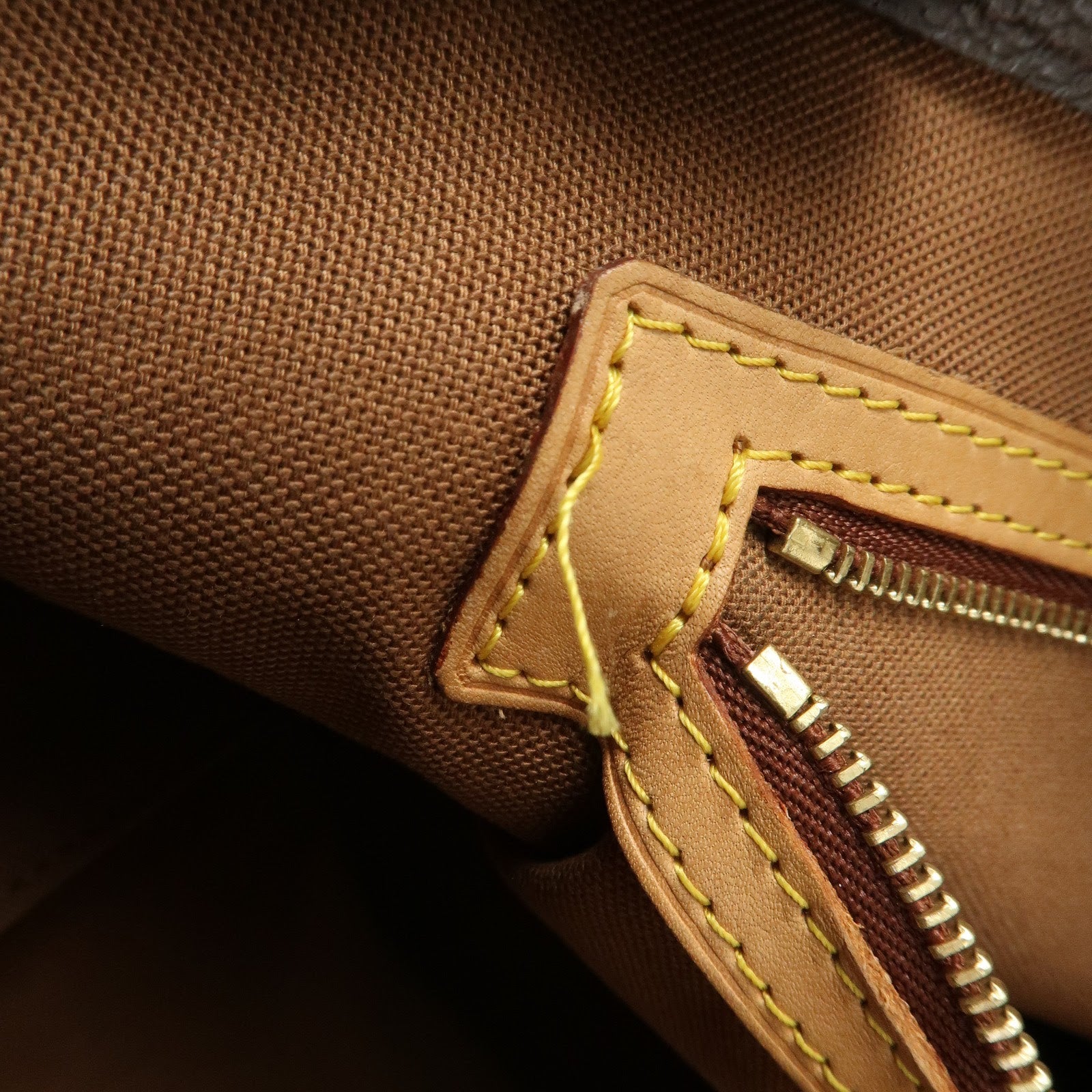 Louis Vuitton Monogram Cabas Piano Tote Bag Hand Bag M51148 Used