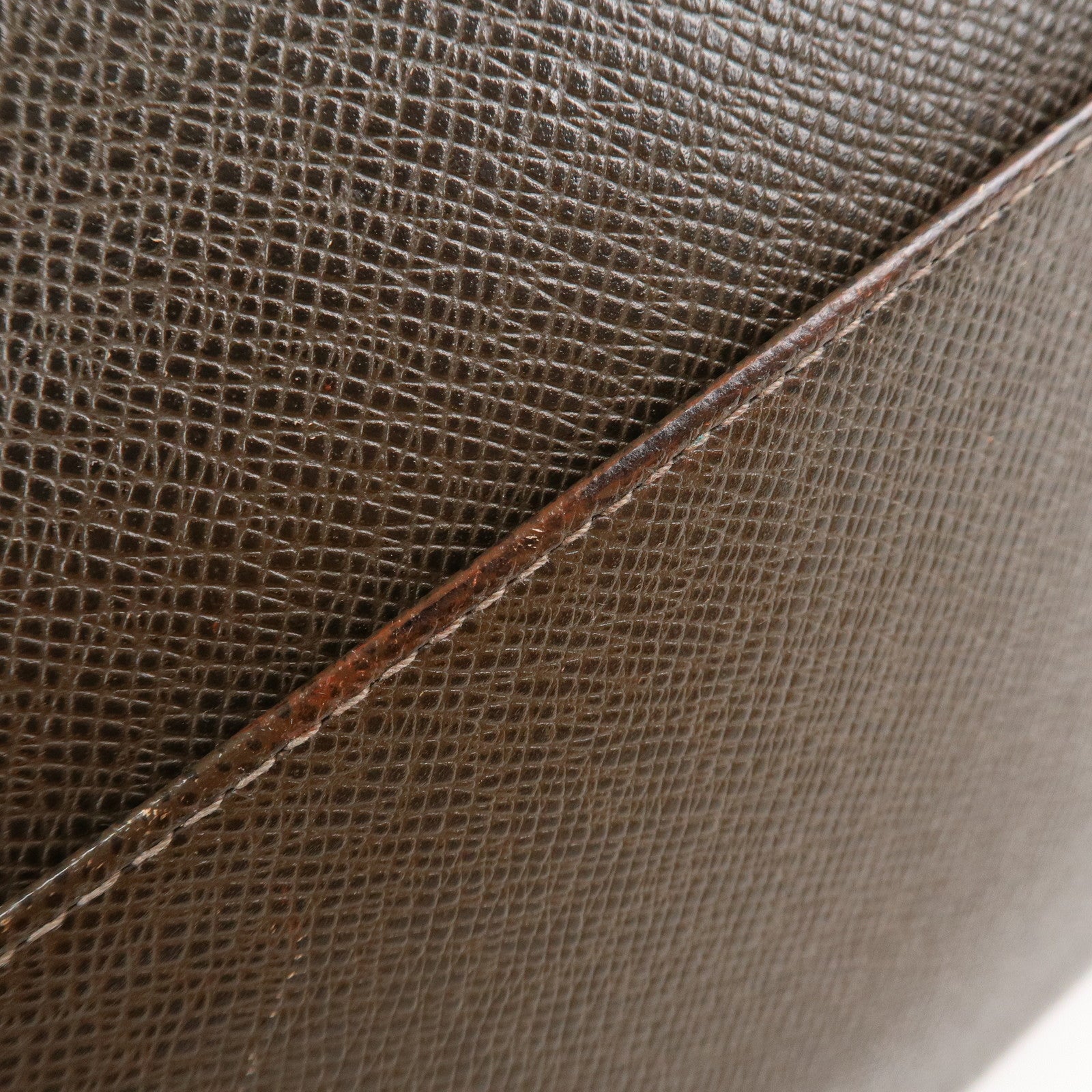Louis Vuitton Taiga Selenga Clutch Bag Hand Bag Grizzly M30788