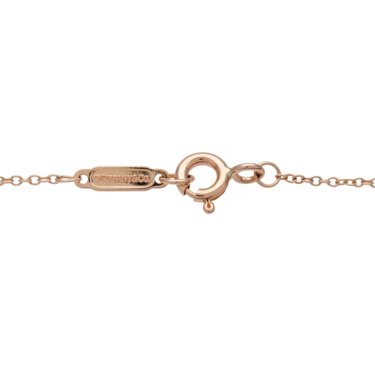 Tiffany & Co Small Cross 11P Diamond Necklace K18 750PG Rose Gold