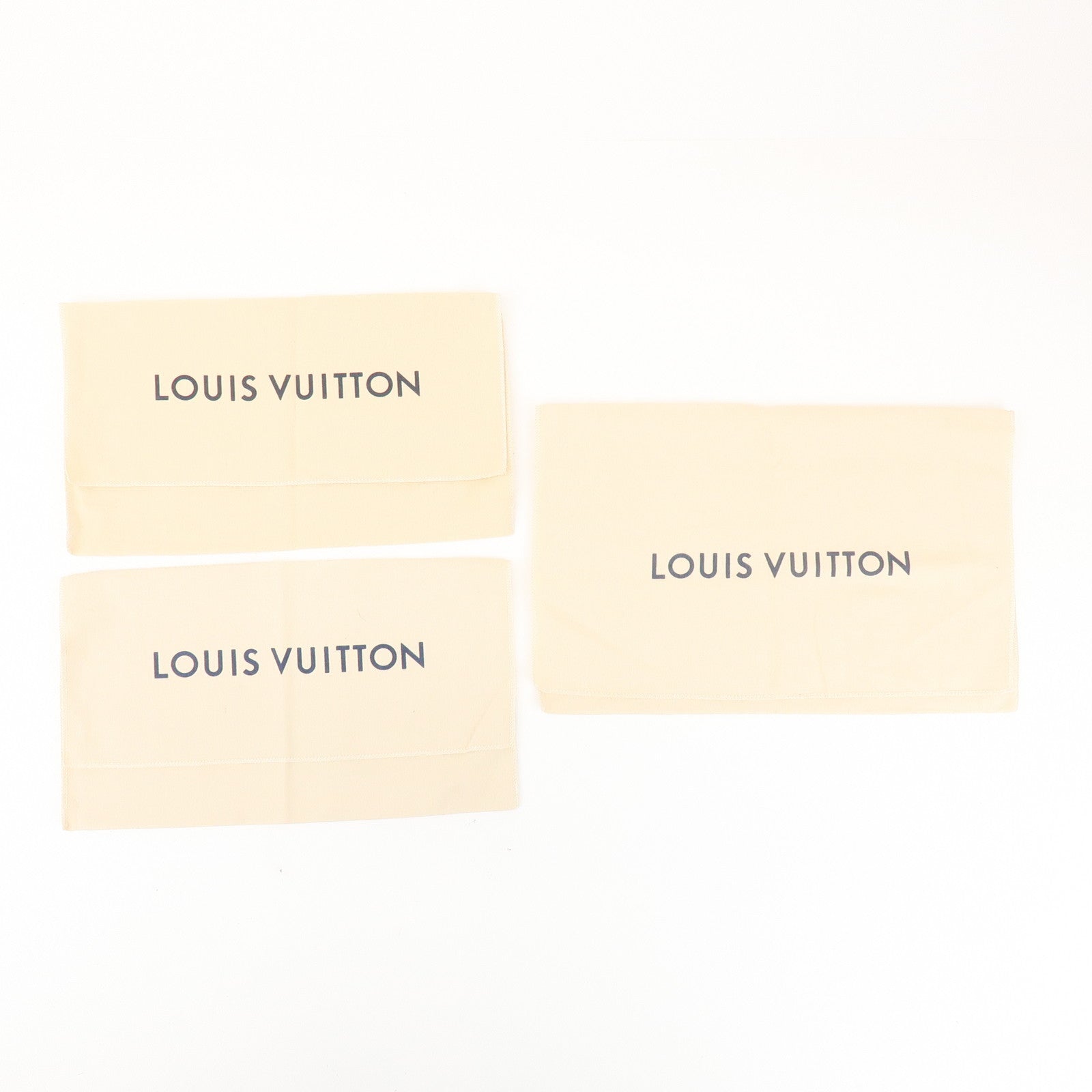 Louis Vuitton Set of 10 Dust Bag Storage Bag Flap Style Beige