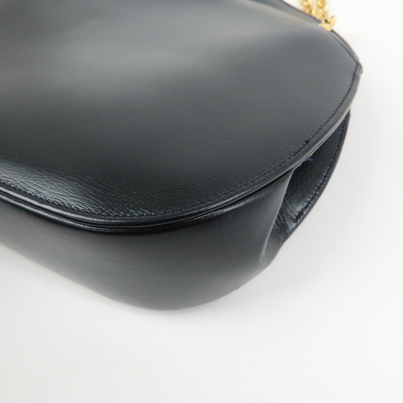 Cartier Sapphire Line Leather Shoulder Bag Crossbody Bag Dark Navy