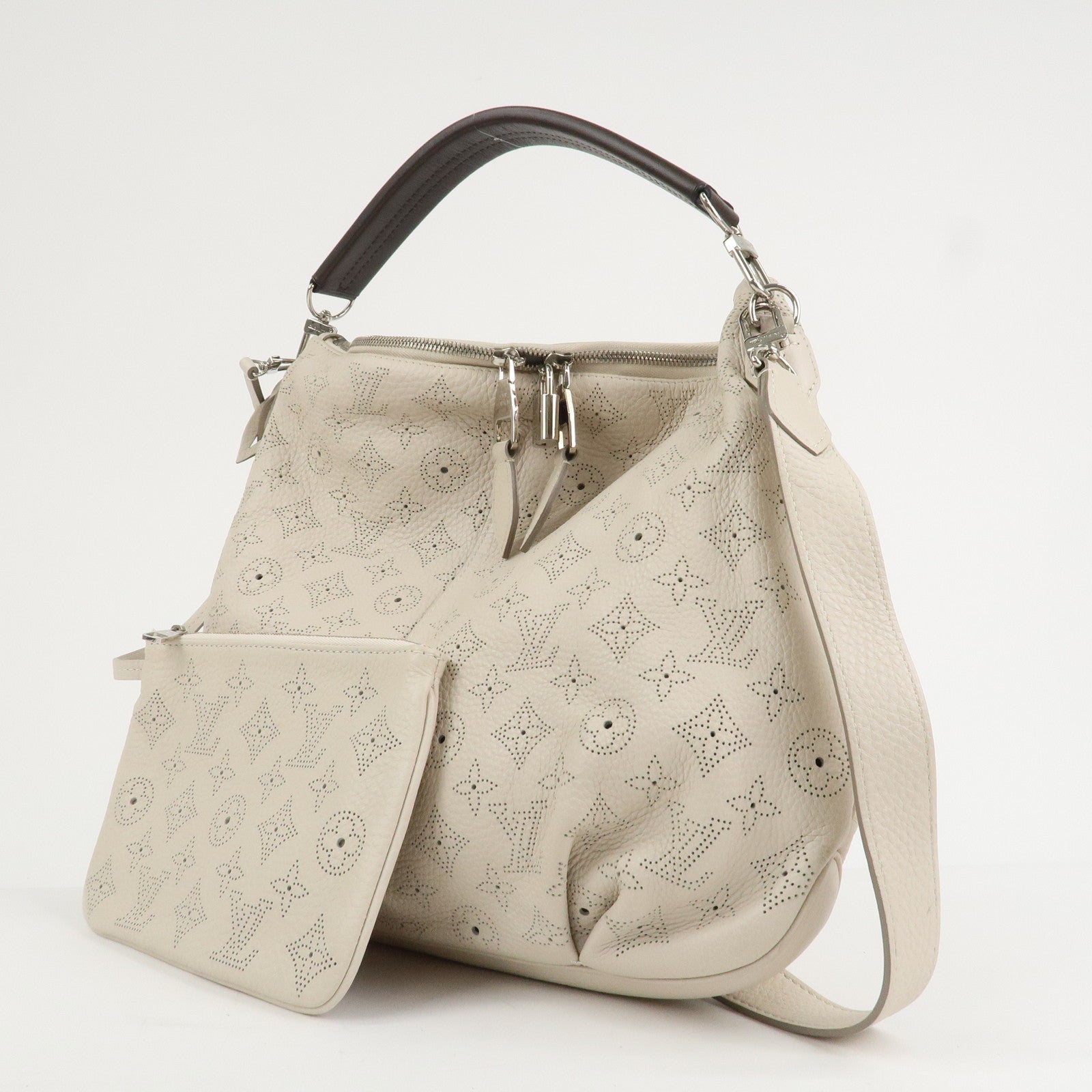 Louis Vuitton Monogram Mahina Selene PM Shoulder Bag Blanc M94275