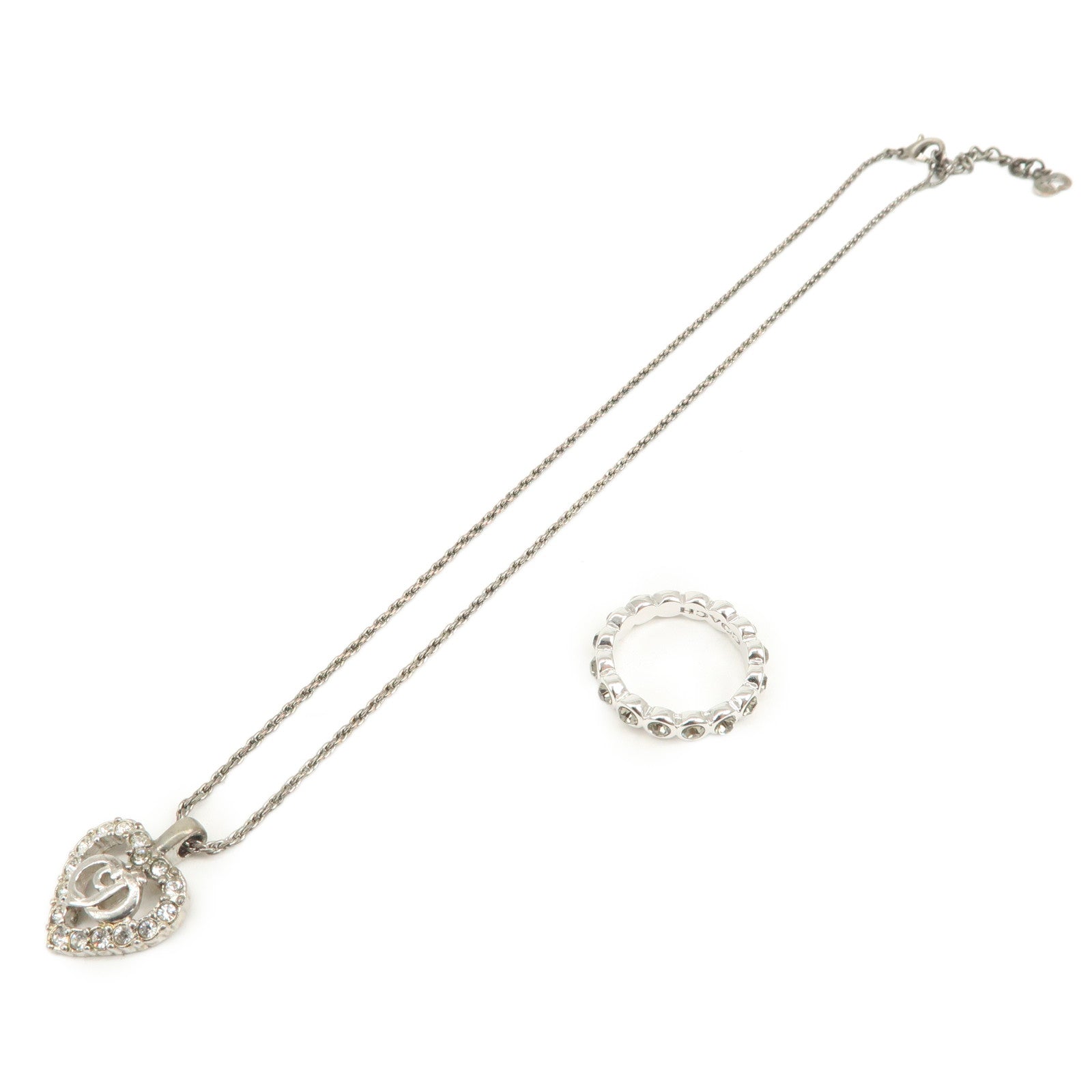 Christian Dior Coach Metal Set Of 2 Accessories Necklace Ring
