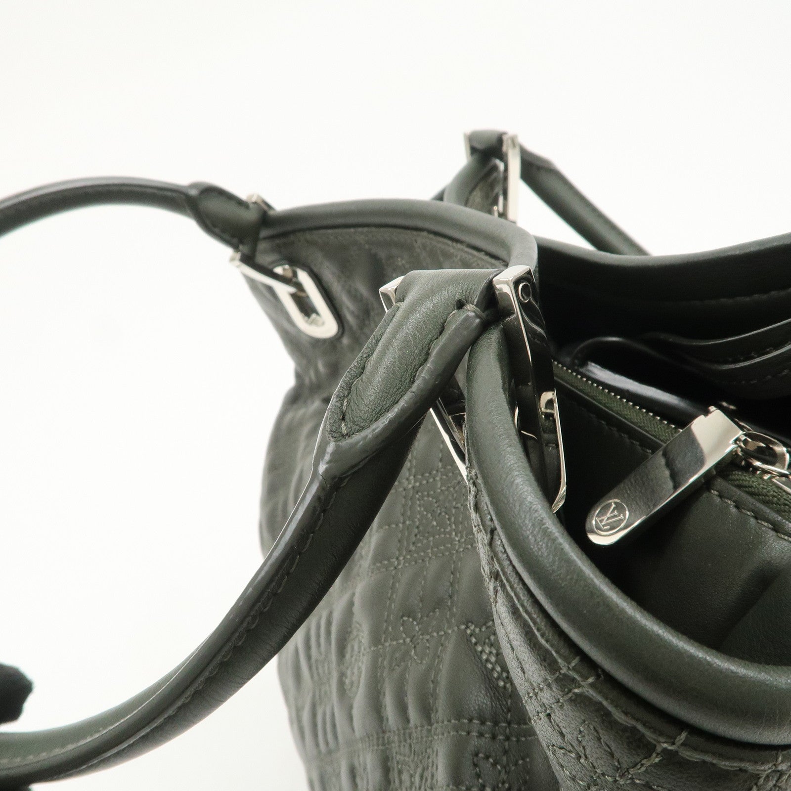 Louis Vuitton Monogram Antheia PM Leather Hand Bag Dark Green