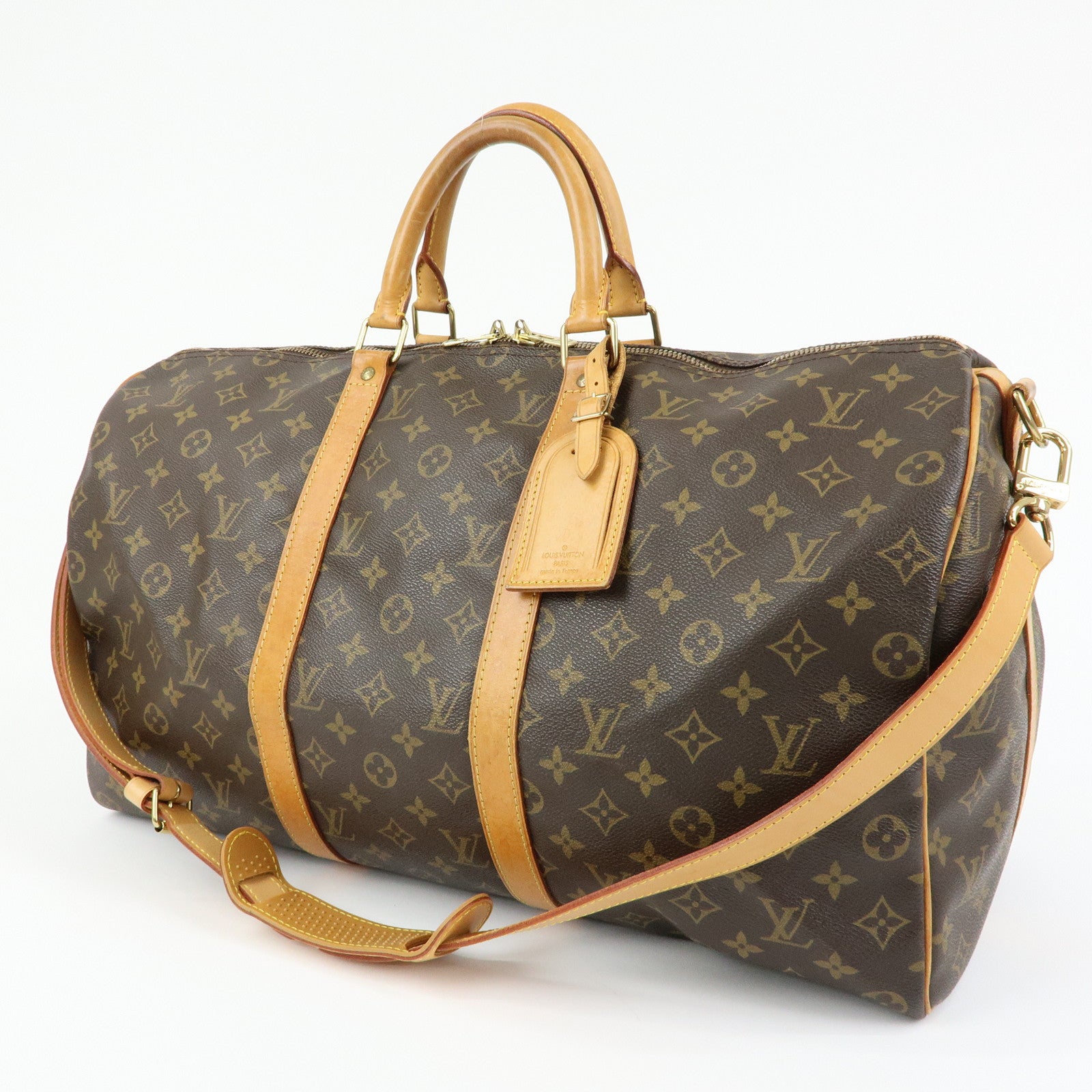 Louis Vuitton Monogram Keep All Bandouliere 50 Boston Bag M41416