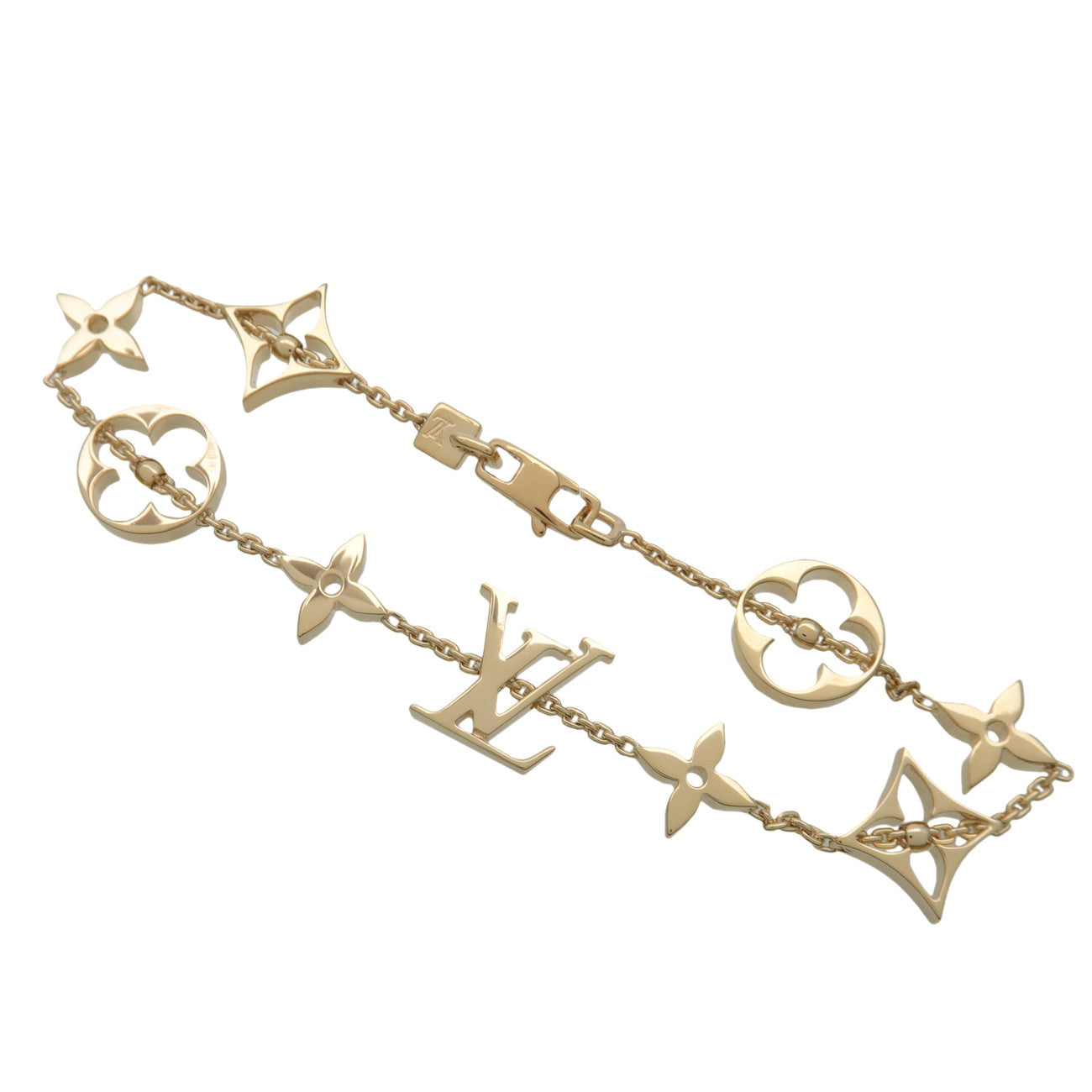 Louis Vuitton Monogram Bracelet K18 750YG Yellow Gold Q95018