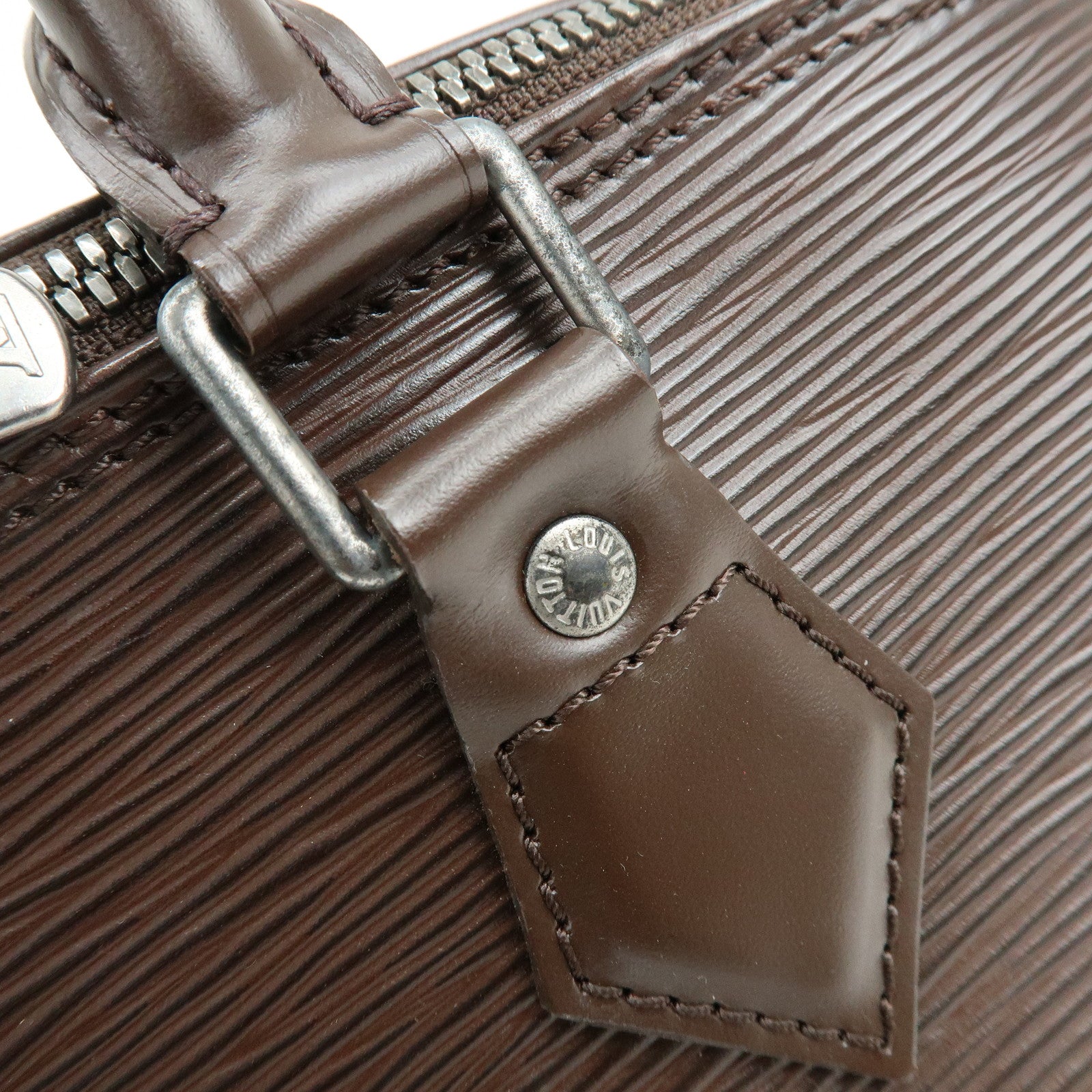 Louis Vuitton Epi Leather Alma Hand Bag Mocha Brown M5214D