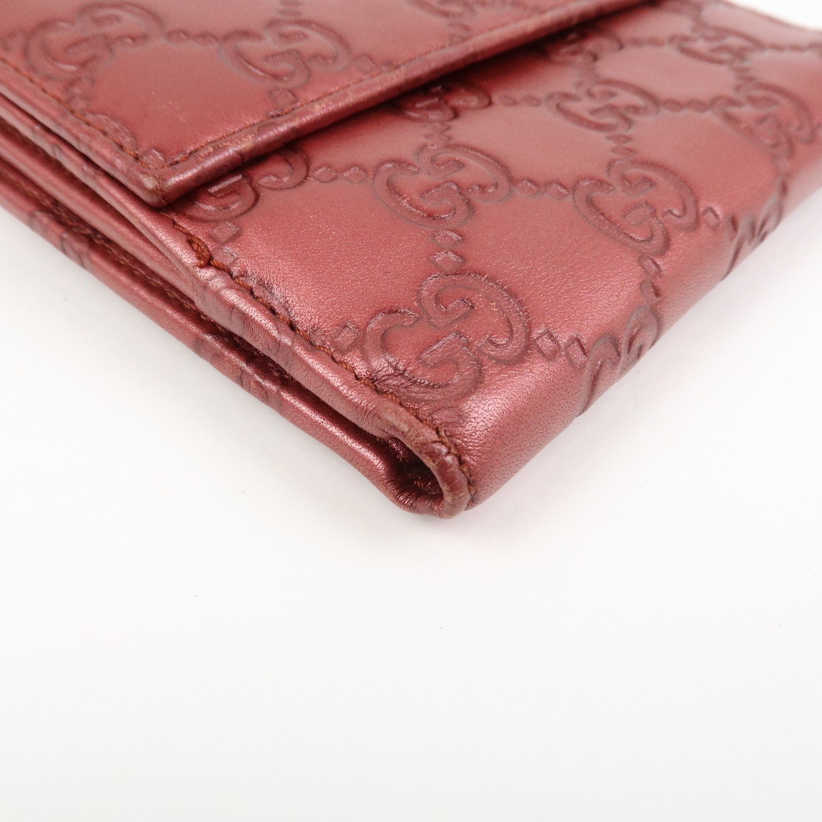 GUCCI Lovely Heart Guccissima W Hook Bi-fold Compact Wallet  245727